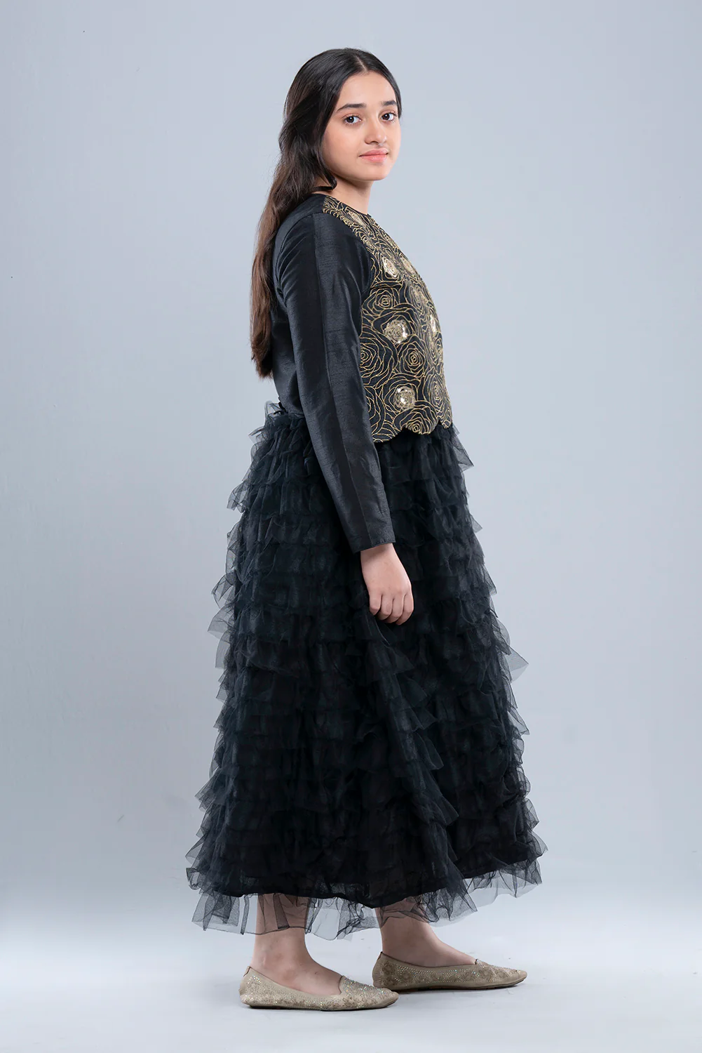 Junior Girls Long Dress (10-14 Years) - Image 4