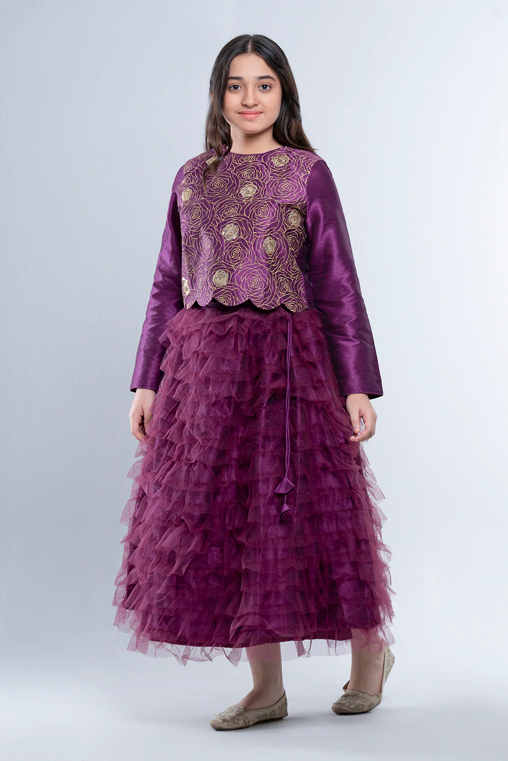 Junior Girls Long Dress (10-14 Years) - Image 9