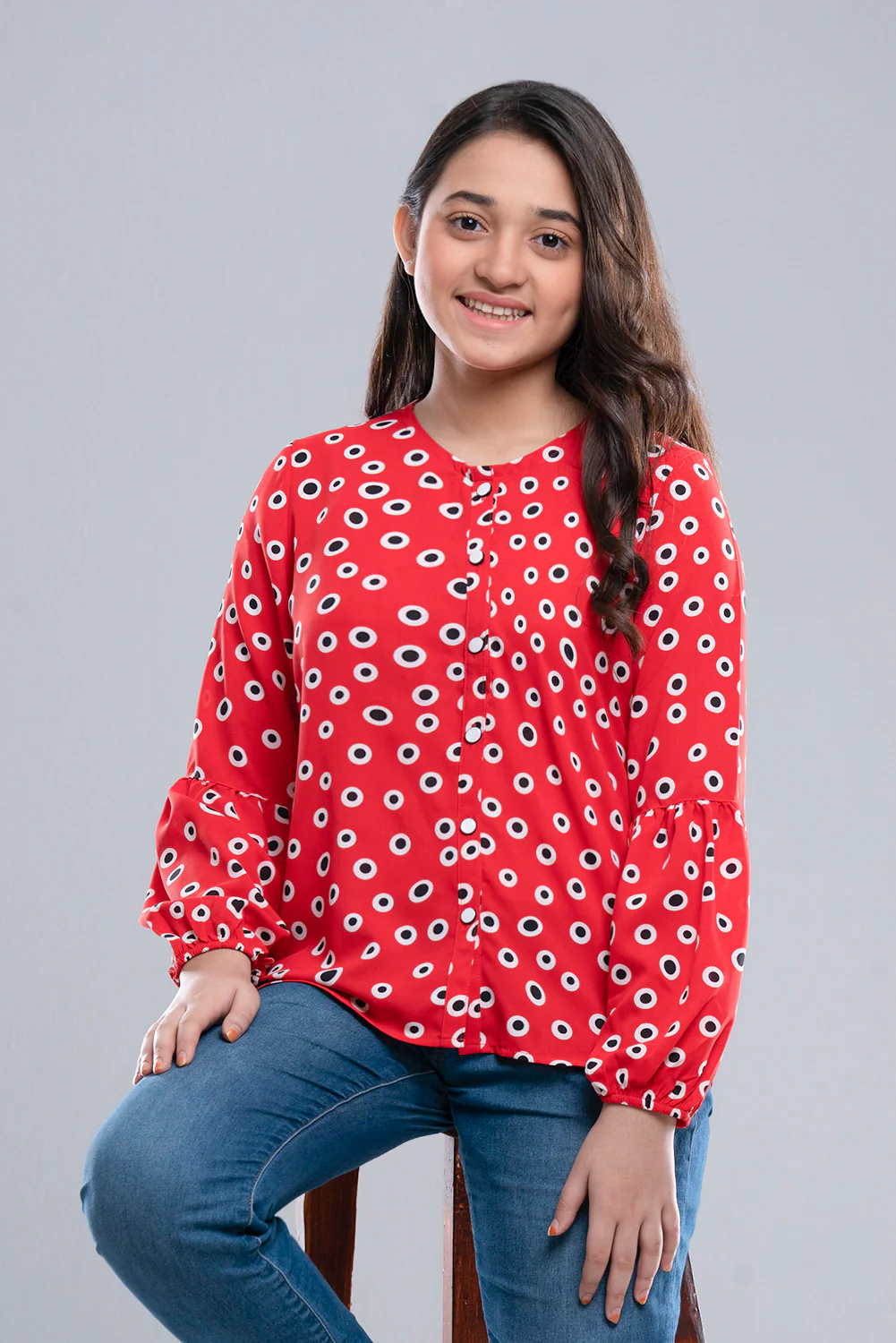 Junior Girls' Western Fashion Top (10-14 Years) - Image 9
