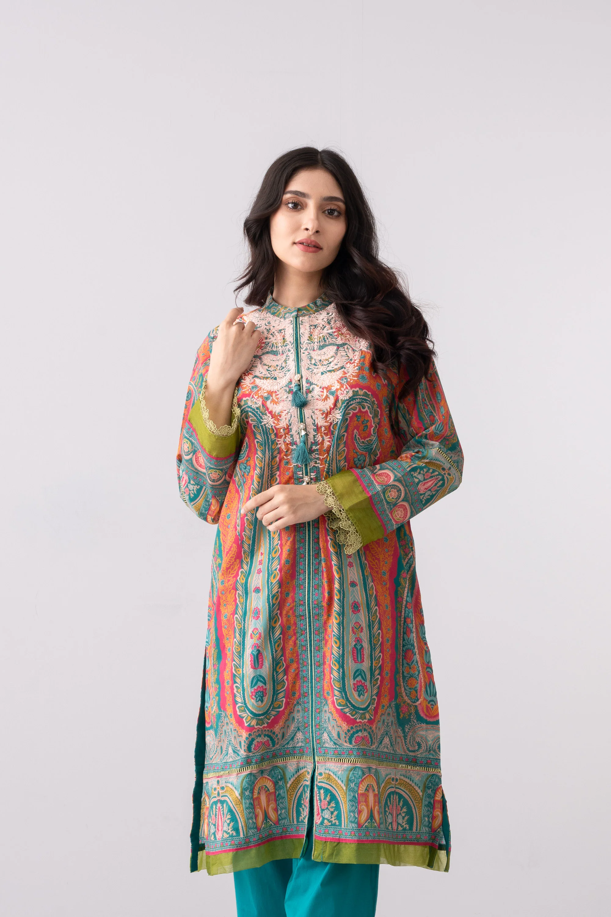 Digital Printed Three Piece Lawn Salwar Kameez Suit - Image 10
