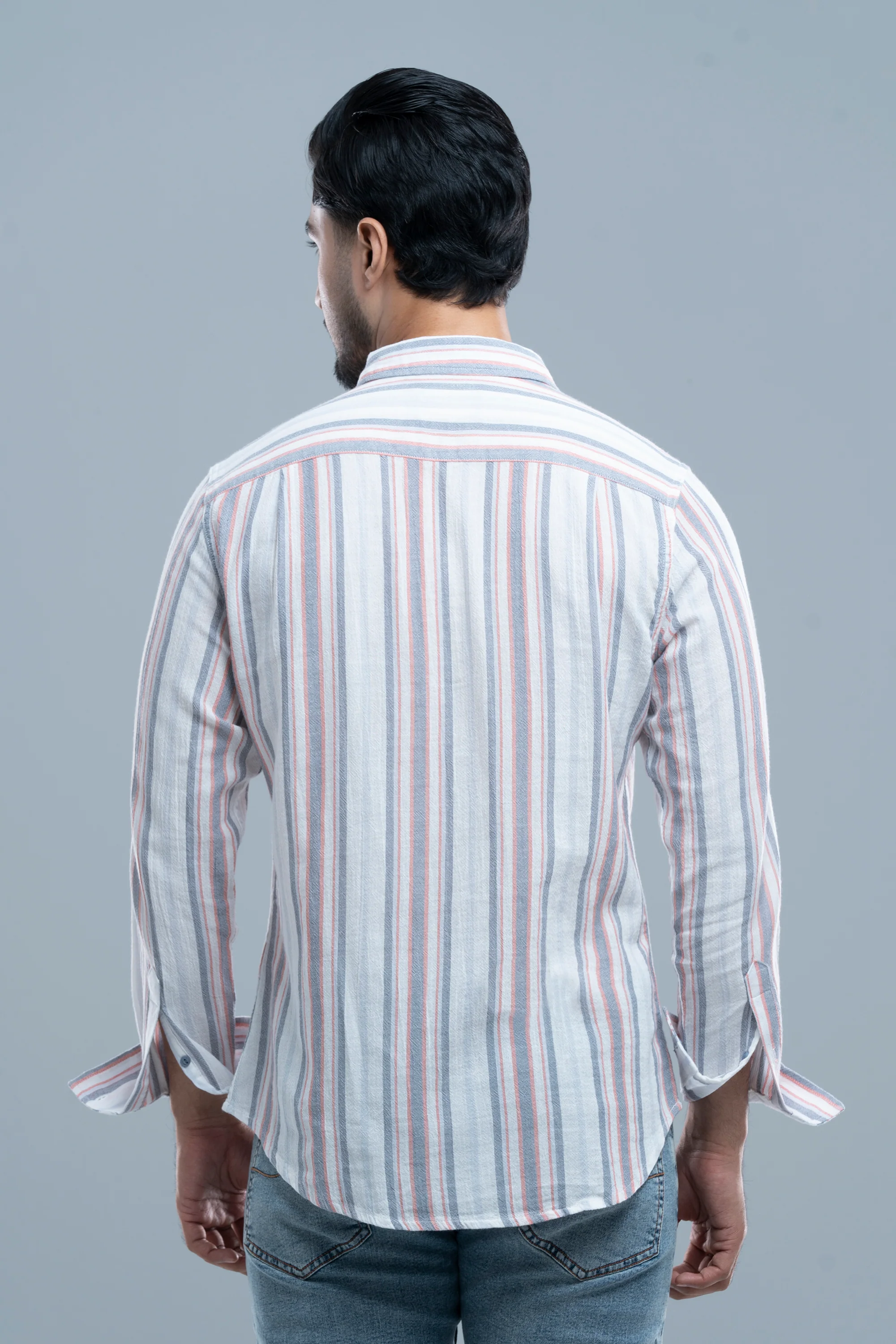 Slim Fit Striped Casual Shirt - Image 5