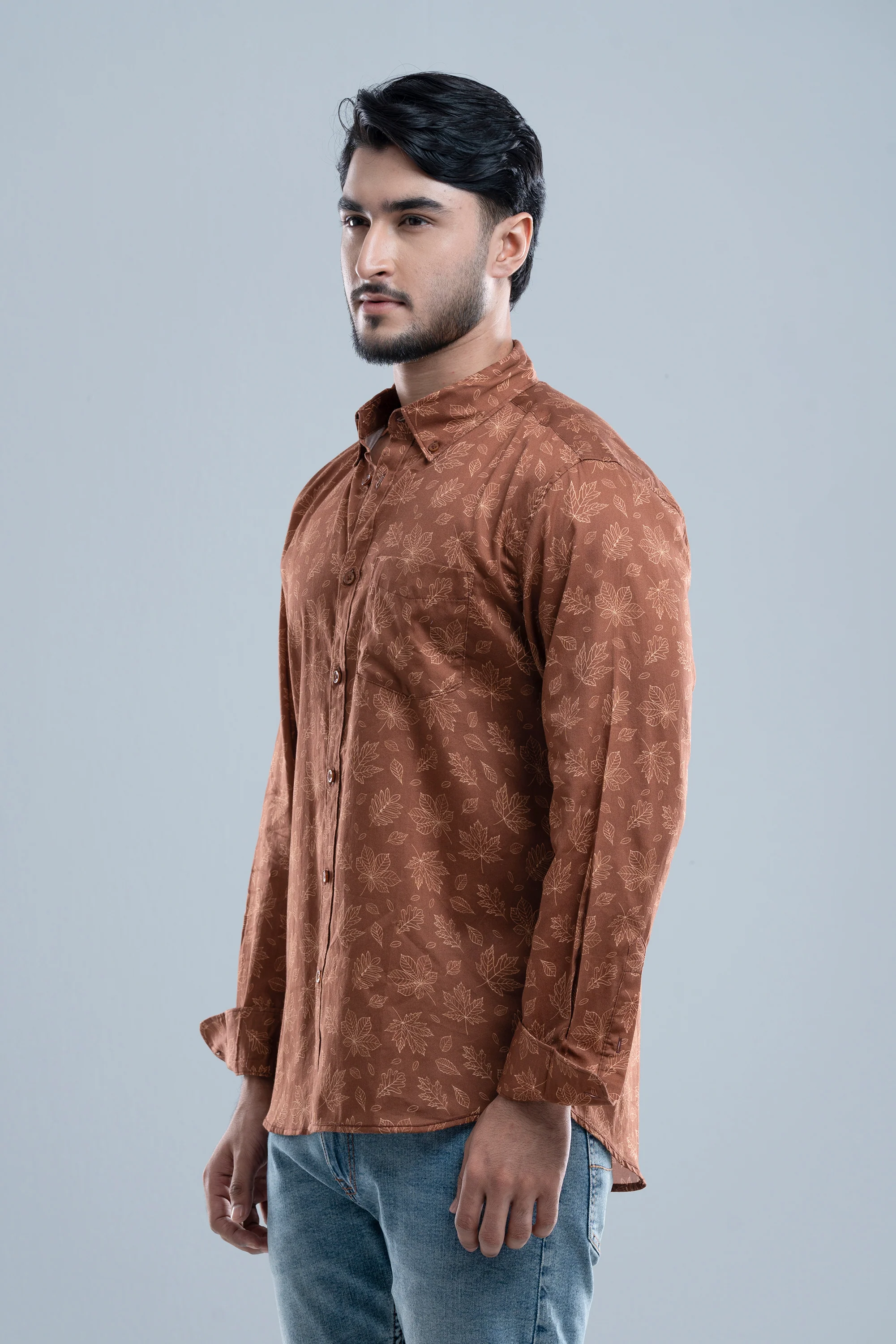 Slim Fit Printed Casual Shirt - Image 3