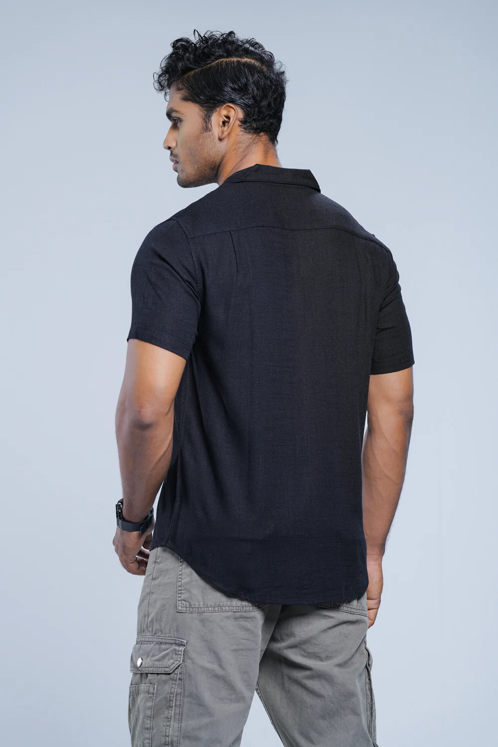 Regular Fit Solid Casual Shirt - Image 5