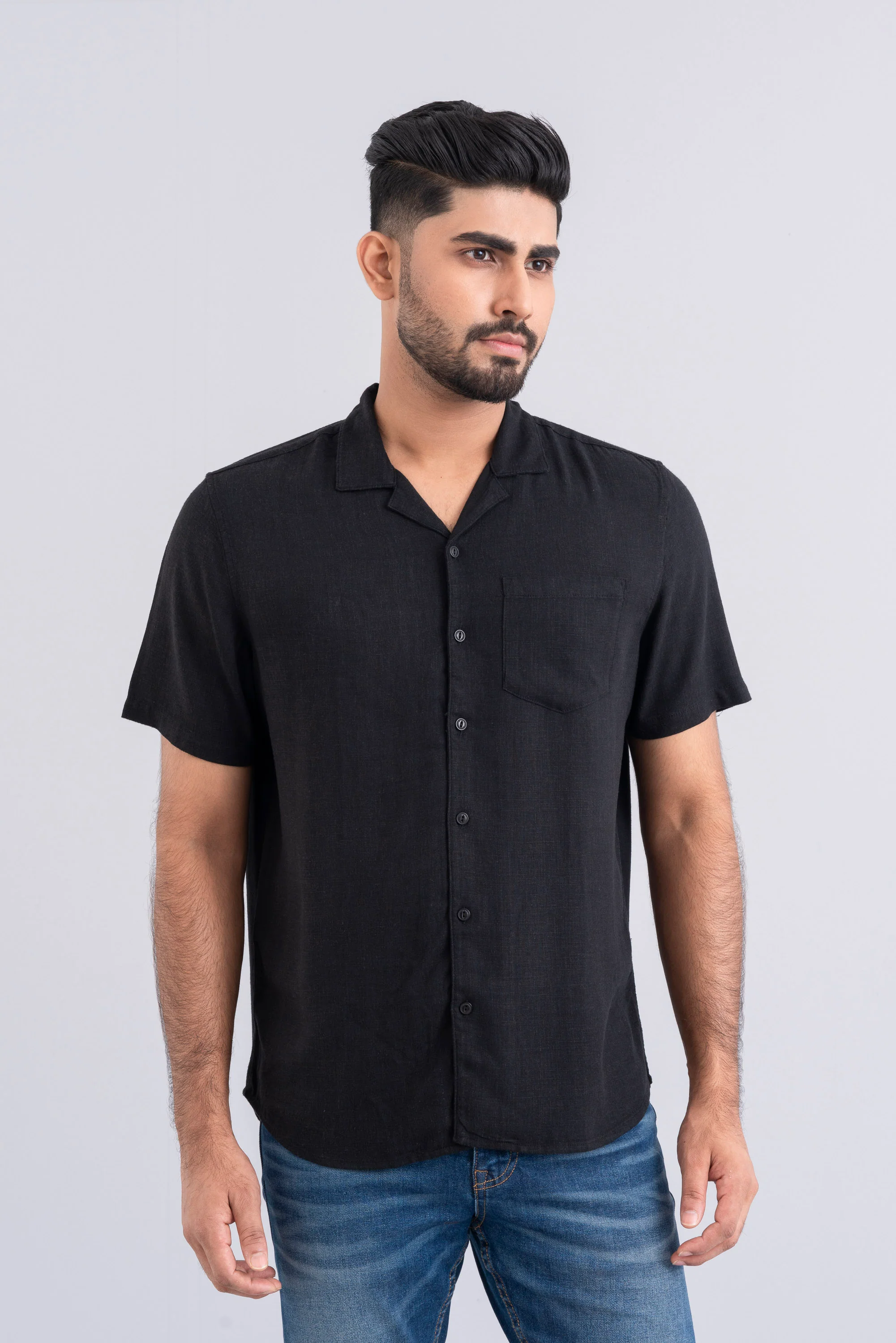 Regular Fit Solid Casual Shirt - Image 8