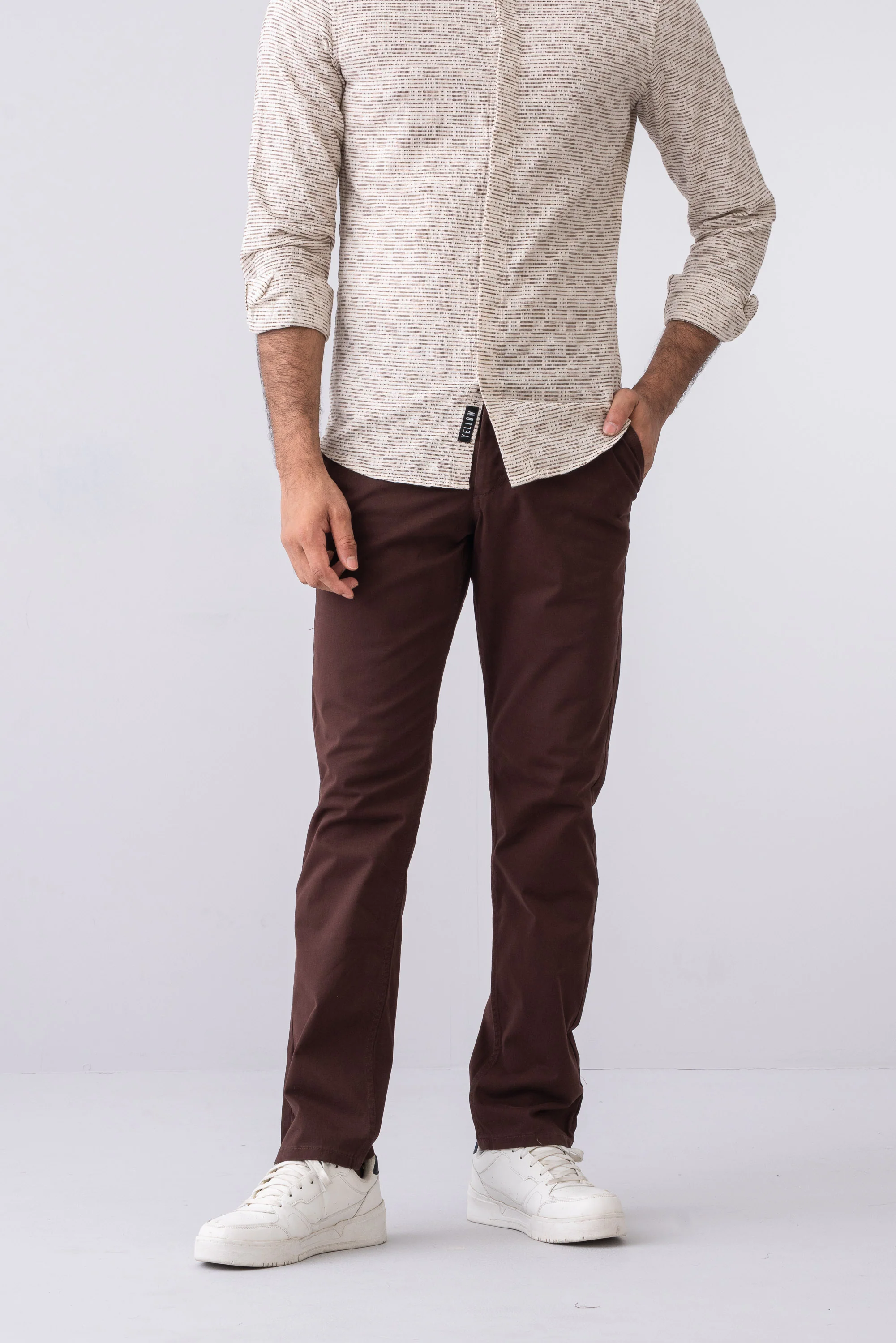Regular Fit Solid Chinos - Image 7