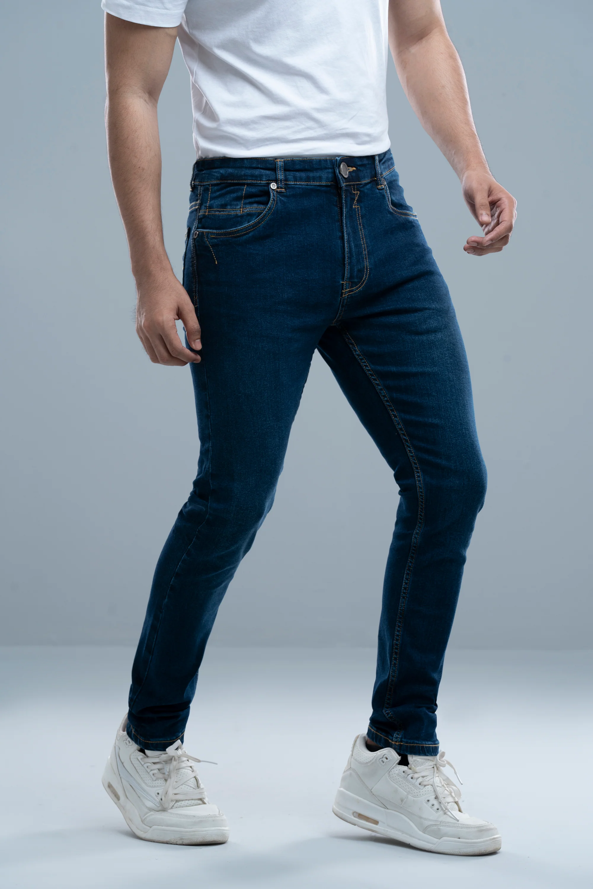 Slim Fit Navy Jeans - Image 3
