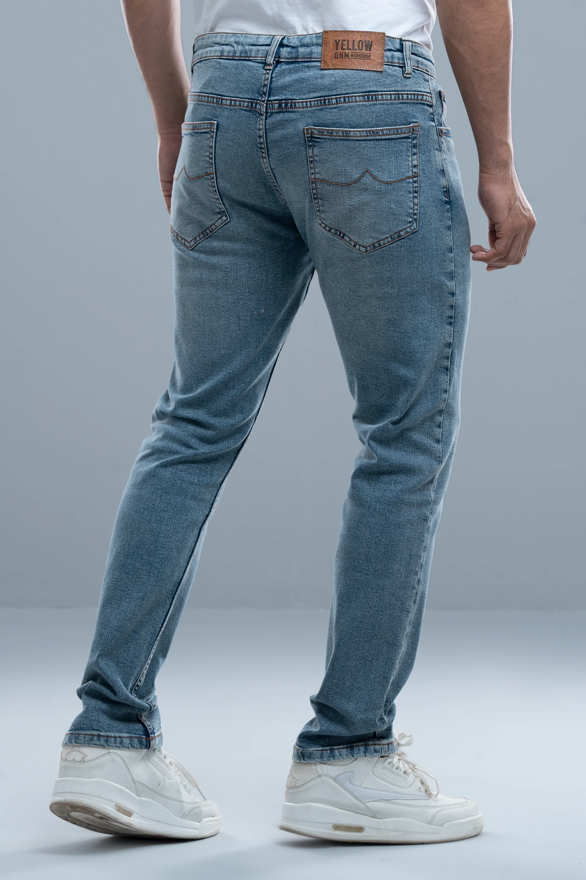 Slim Fit Dusty Blue Jeans - Image 5