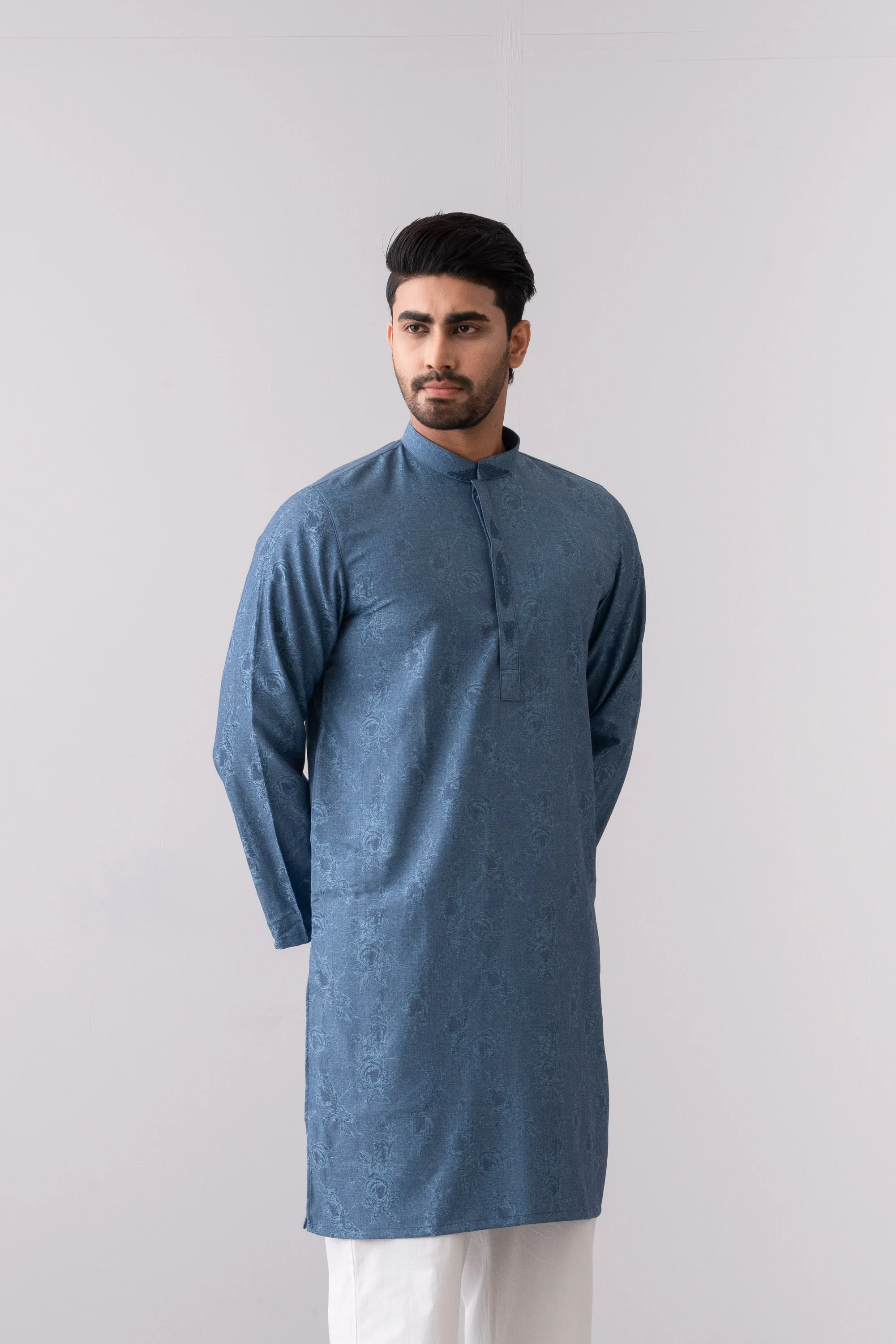 Regular Fit Embroidered Semi-Formal Panjabi - Image 8