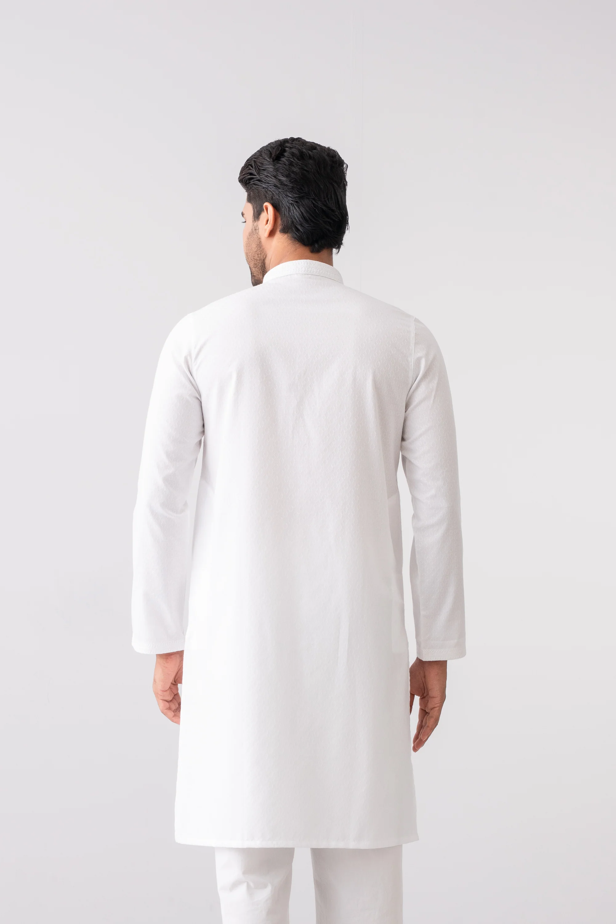 Regular Fit Embroidered Semi-Formal Panjabi - Image 4