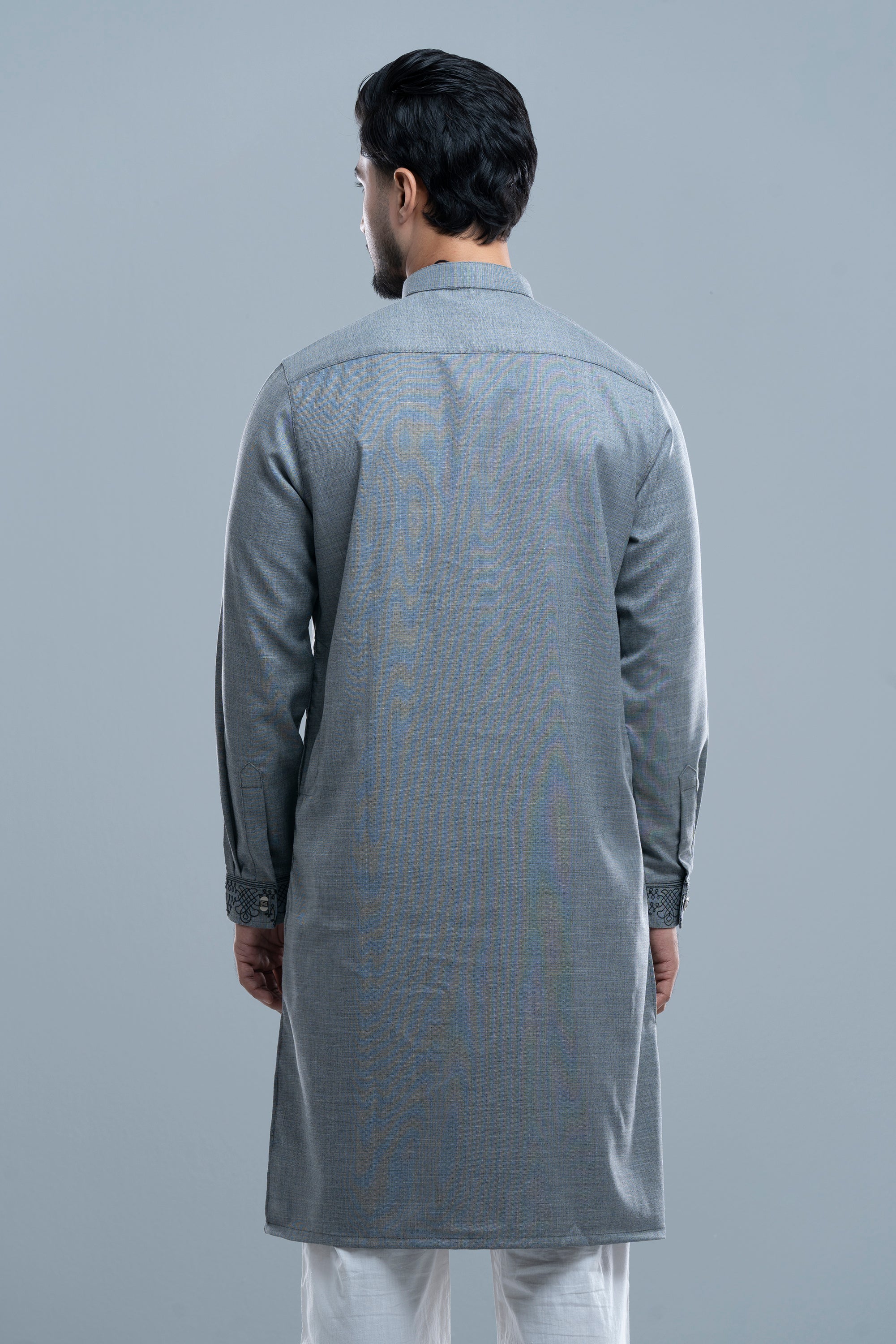 Regular Fit Embroidered Formal Panjabi - Image 12