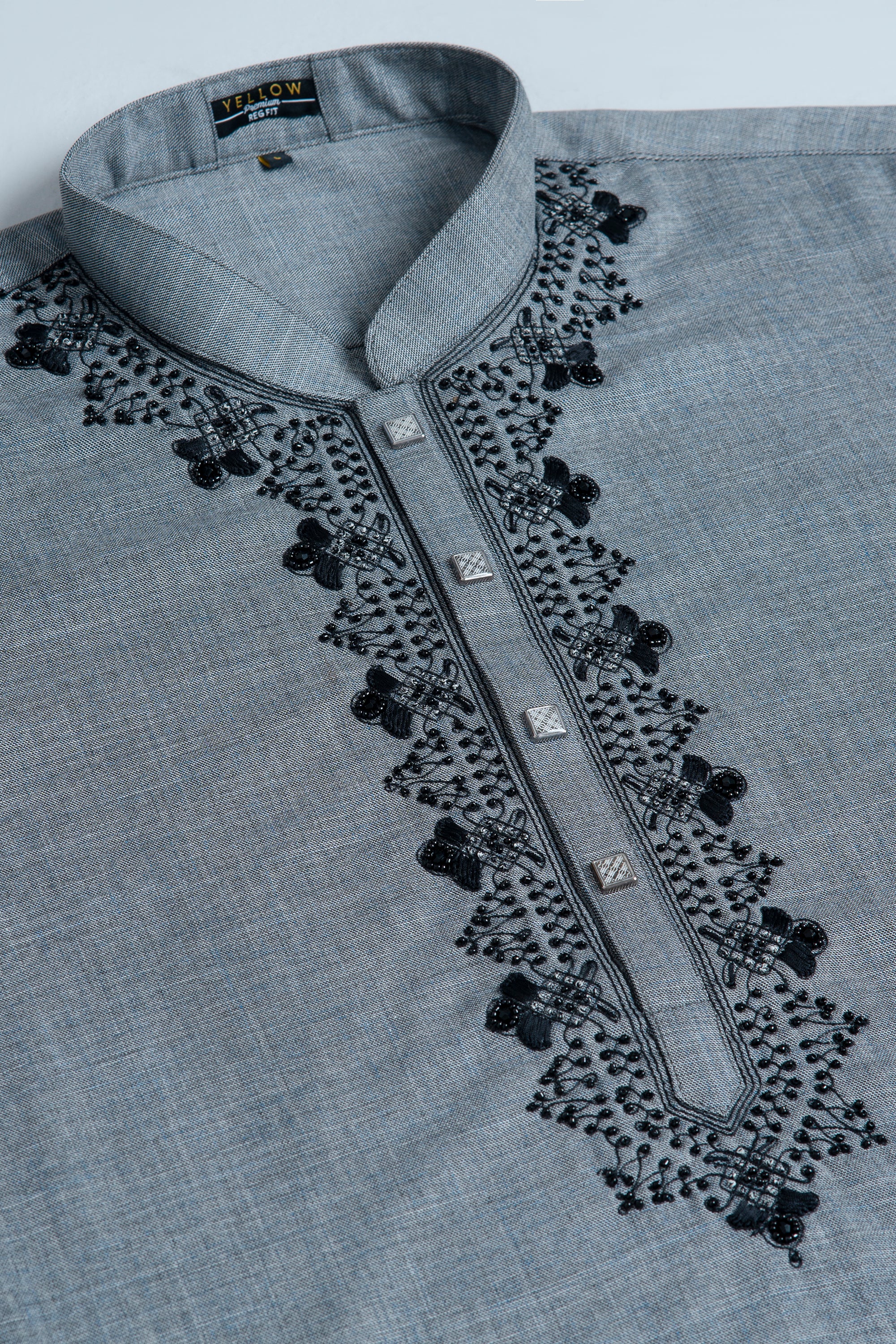 Regular Fit Embroidered Formal Panjabi - Image 14