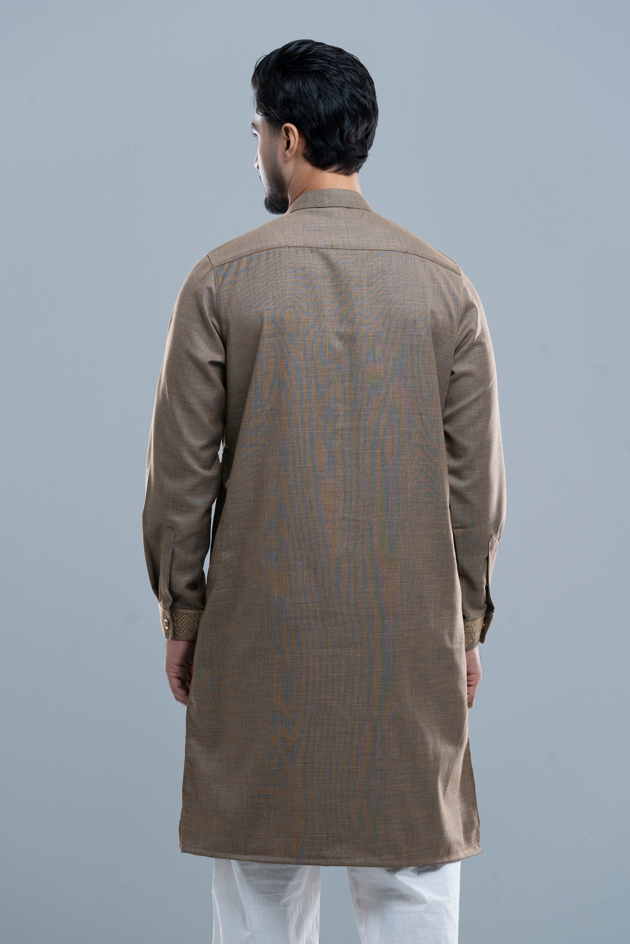 Regular Fit Embroidered Formal Panjabi - Image 5