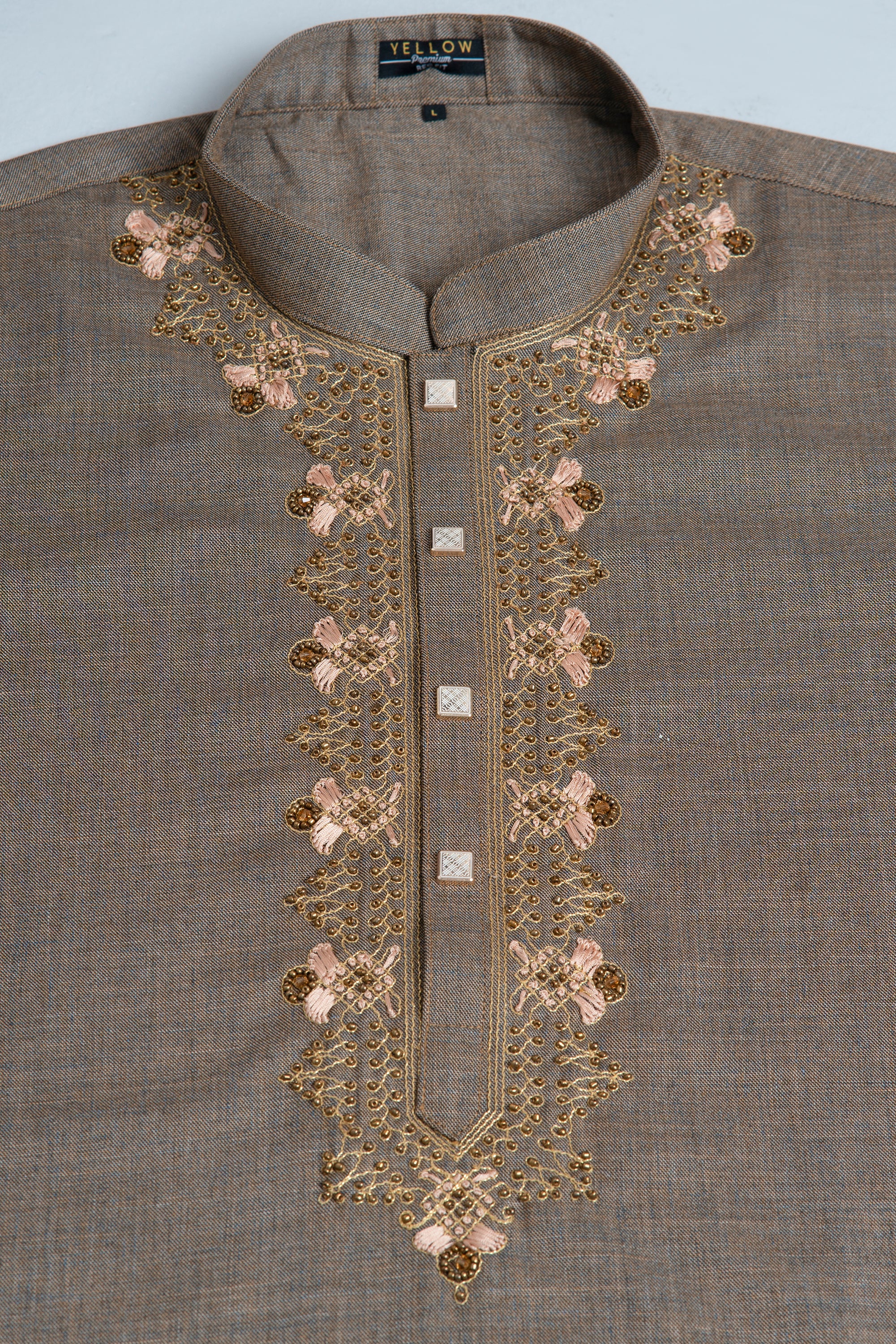 Regular Fit Embroidered Formal Panjabi - Image 7