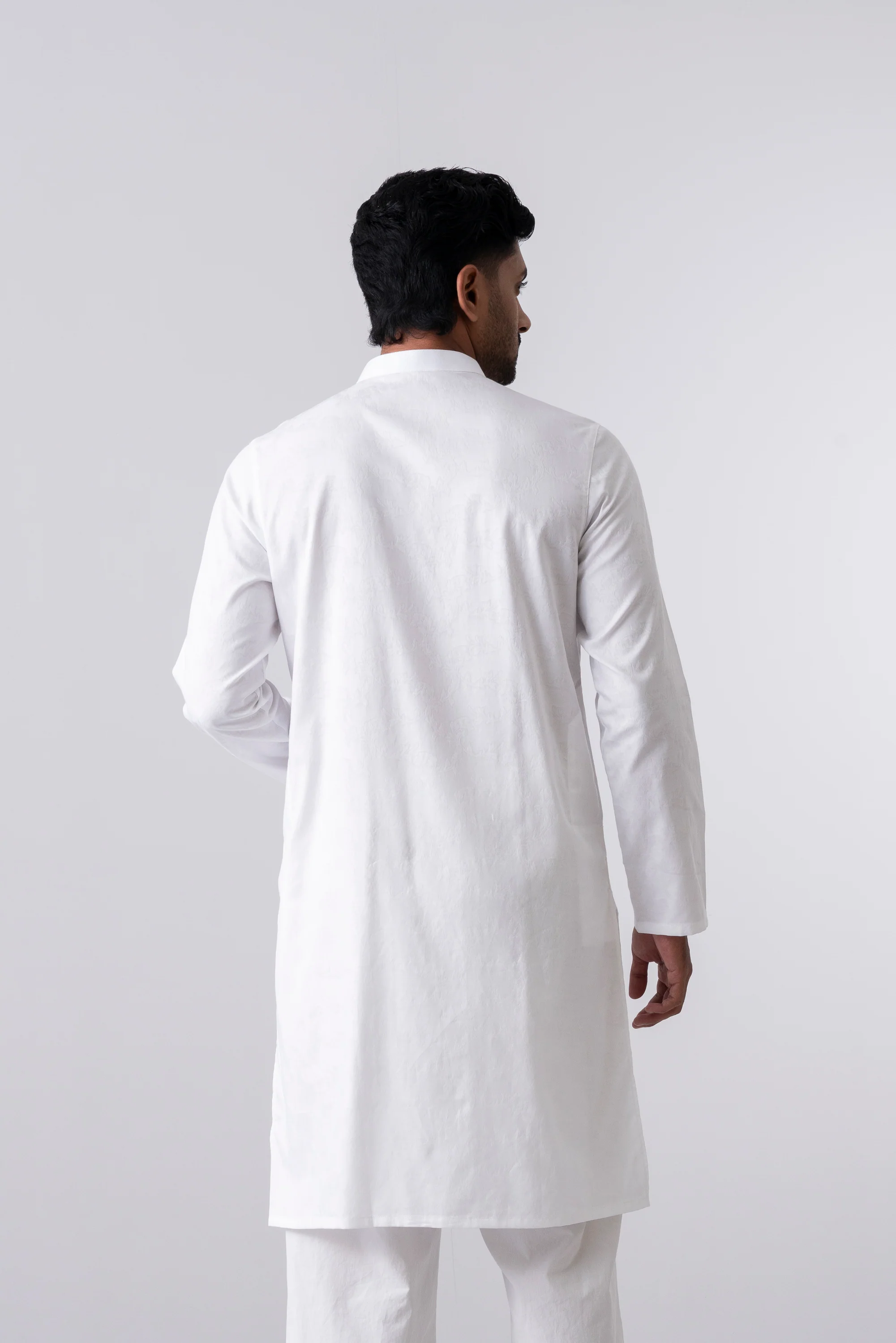 Regular Fit Embroidered Semi-Formal Panjabi - Image 4