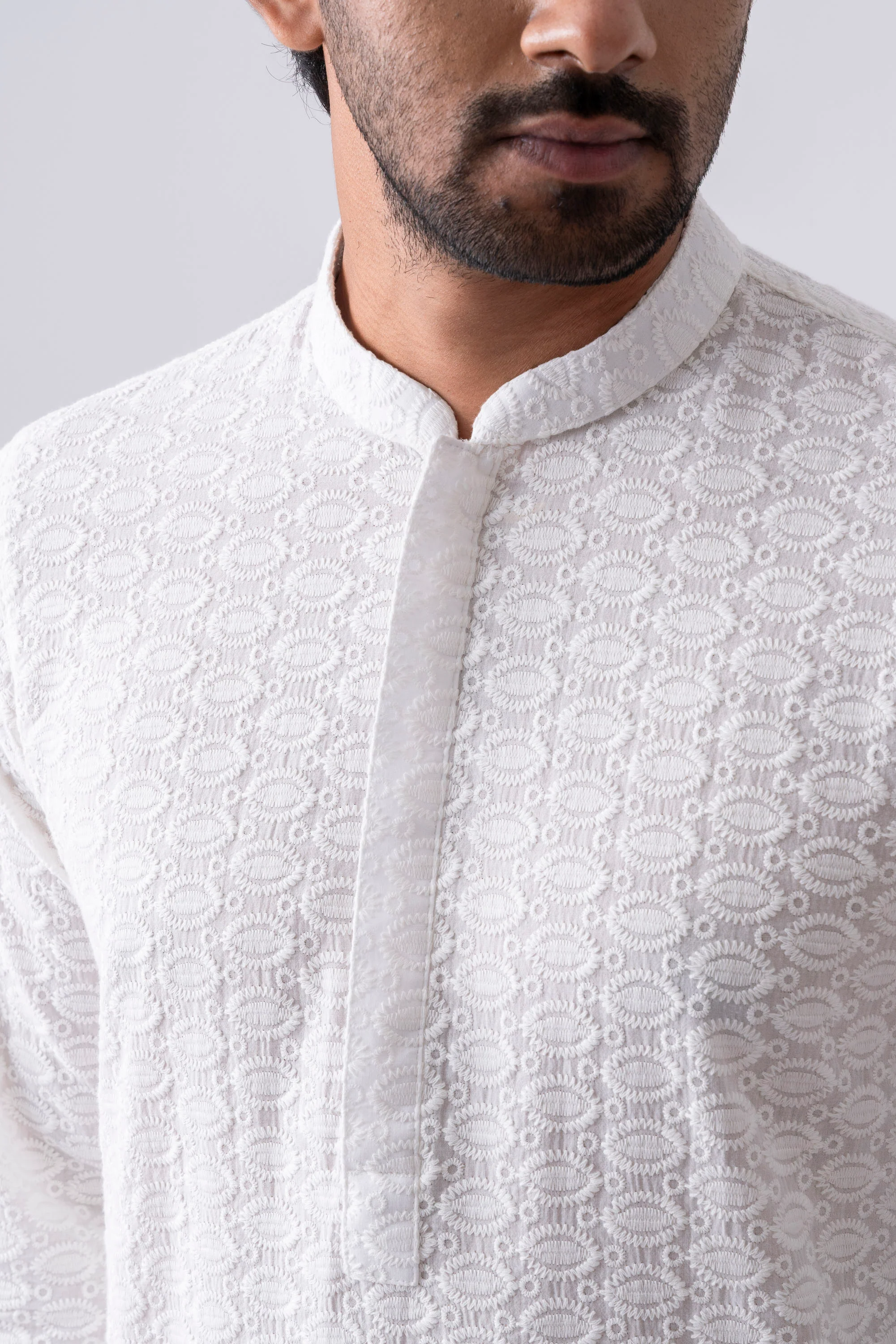Regular Fit Semi-Formal Cotton Panjabi - Image 5