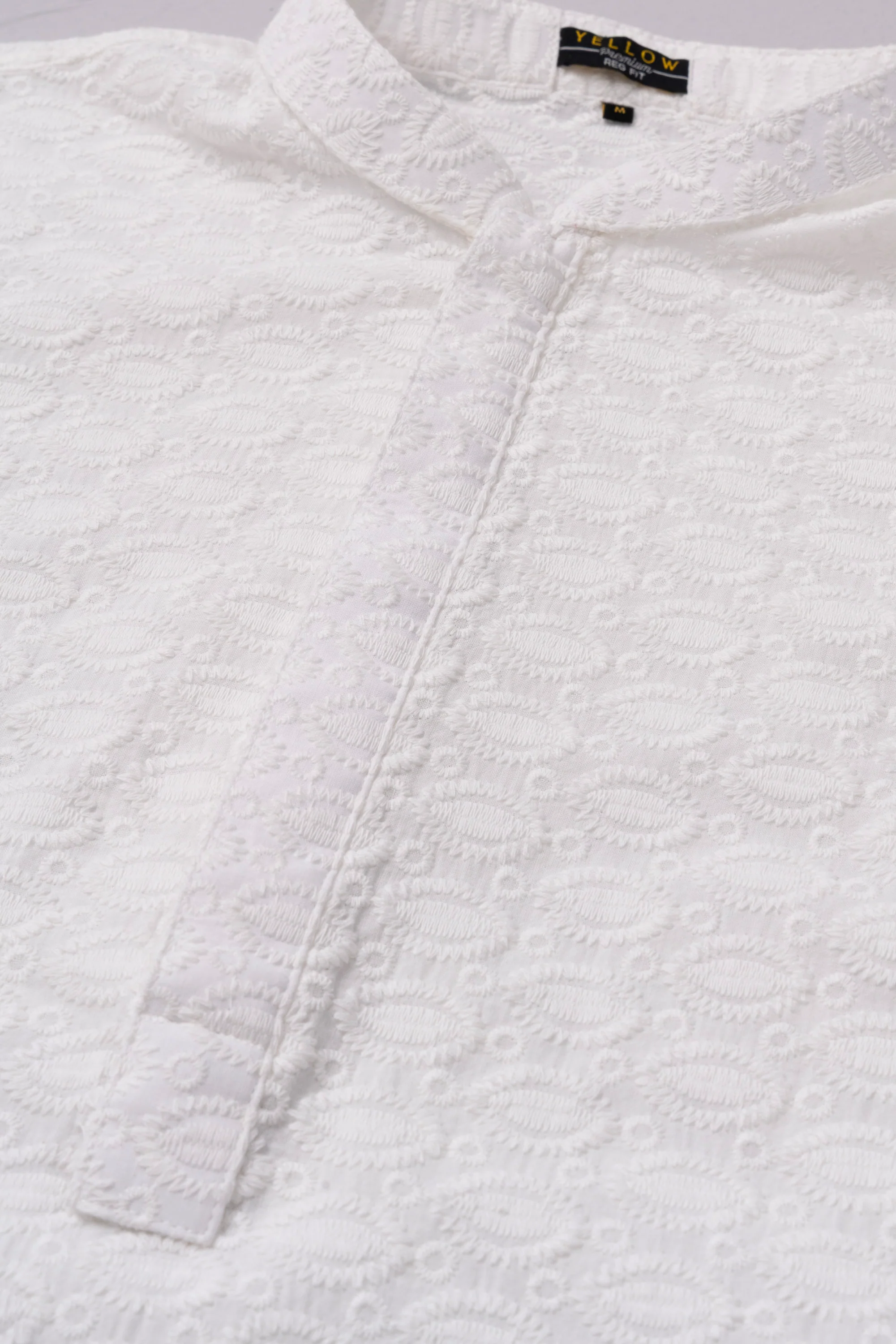 Regular Fit Semi-Formal Cotton Panjabi - Image 6
