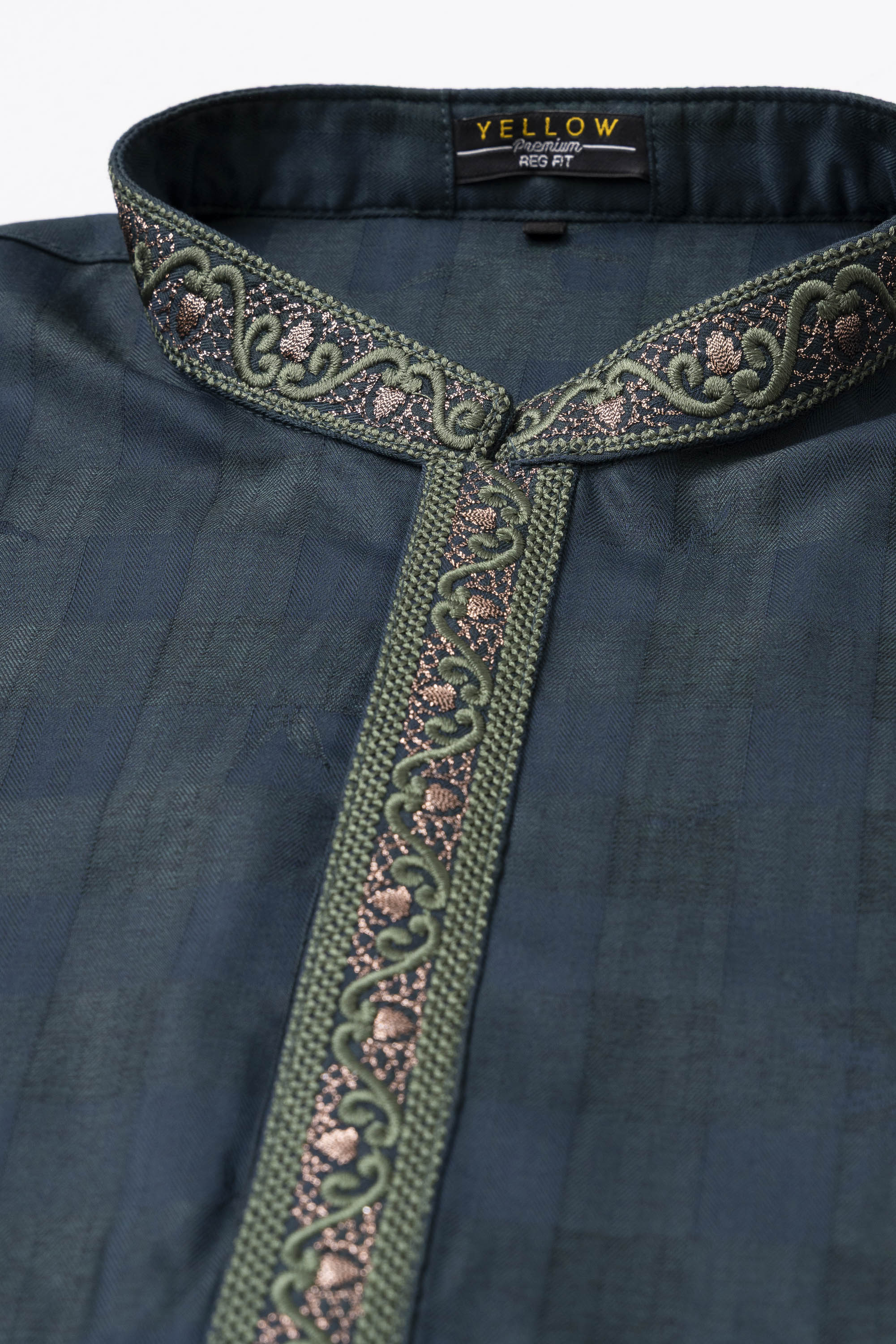 Regular Fit Embroidered Semi-Formal Panjabi - Image 12