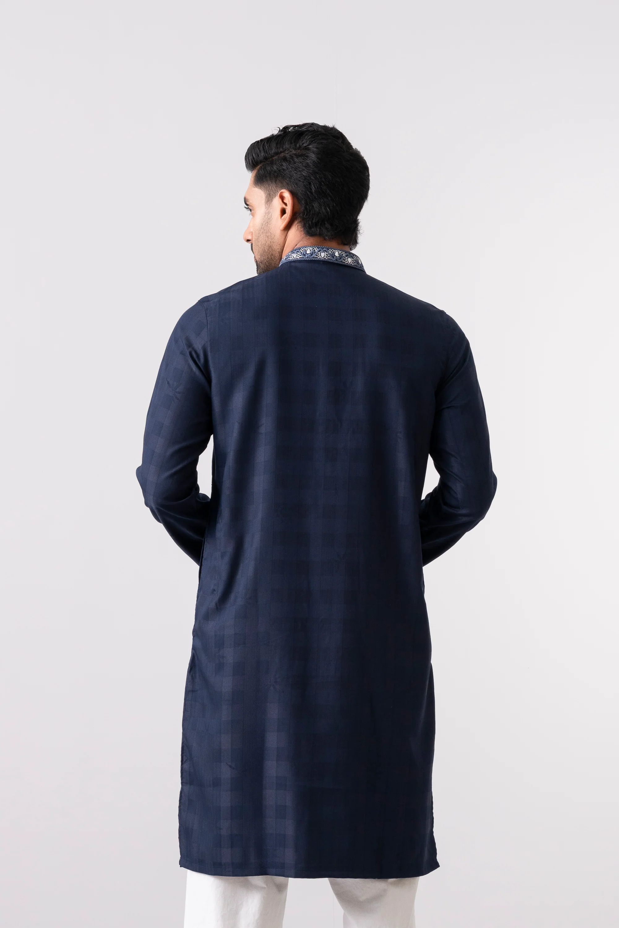 Regular Fit Embroidered Semi-Formal Panjabi - Image 3