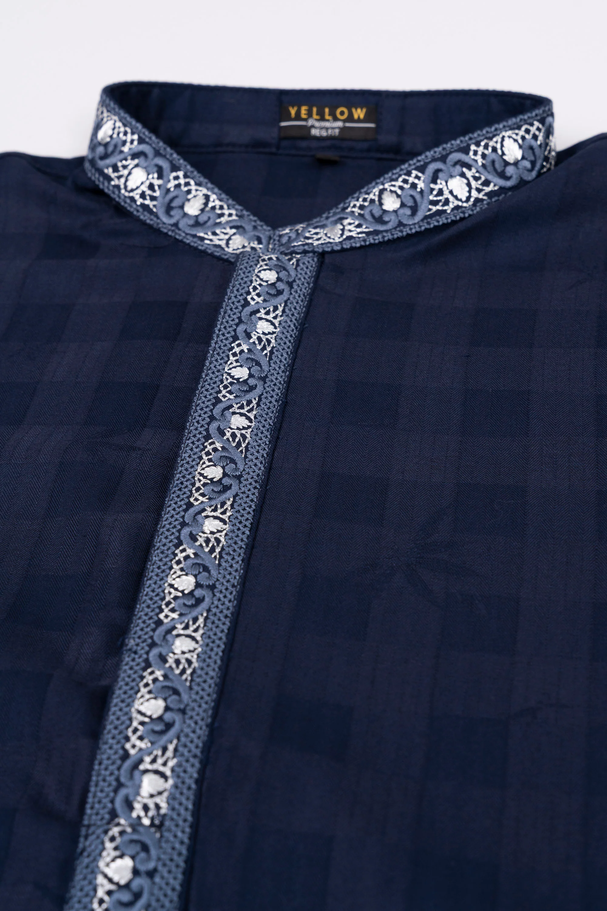 Regular Fit Embroidered Semi-Formal Panjabi - Image 6