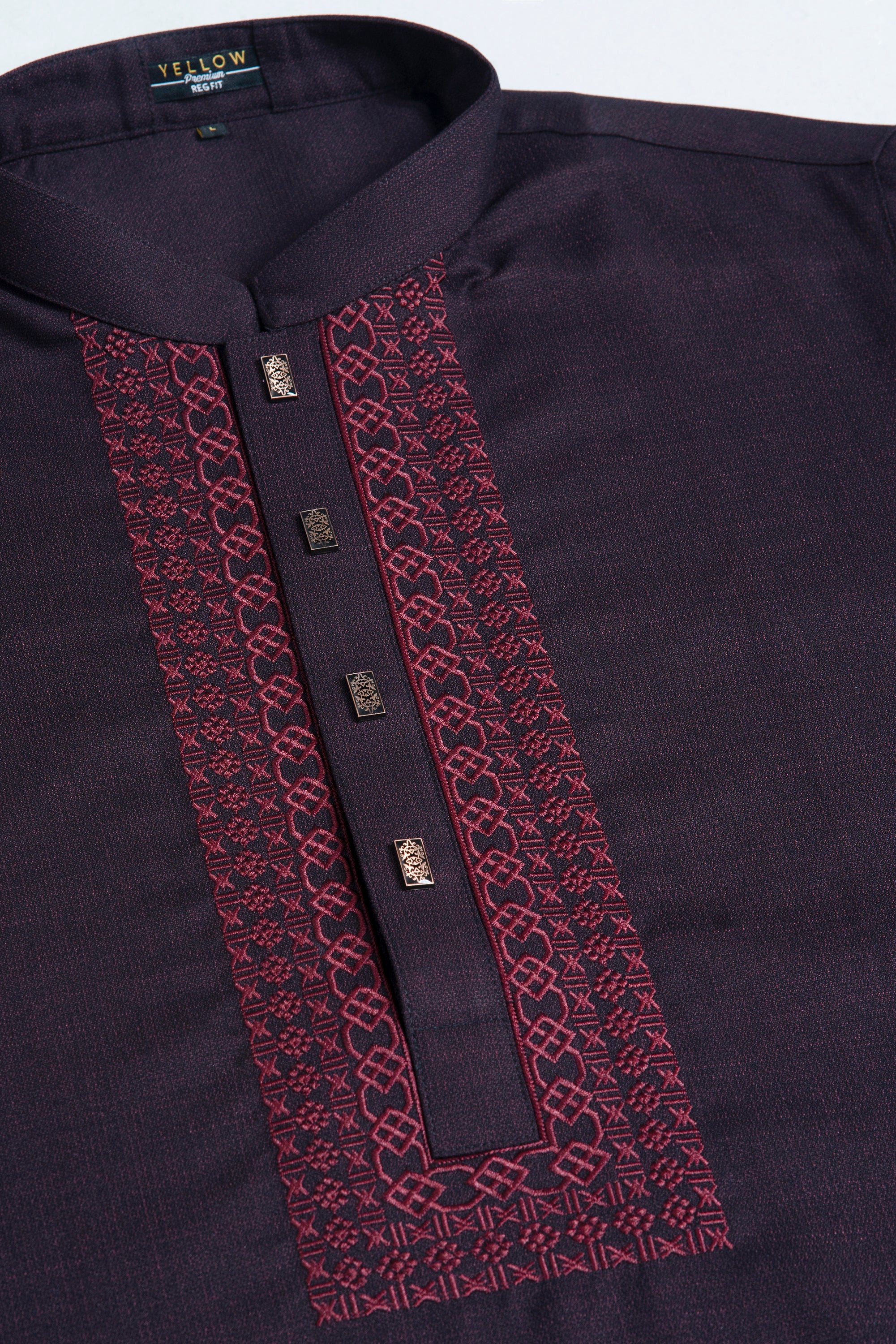 Regular Fit Embroidered Formal Panjabi - Image 6