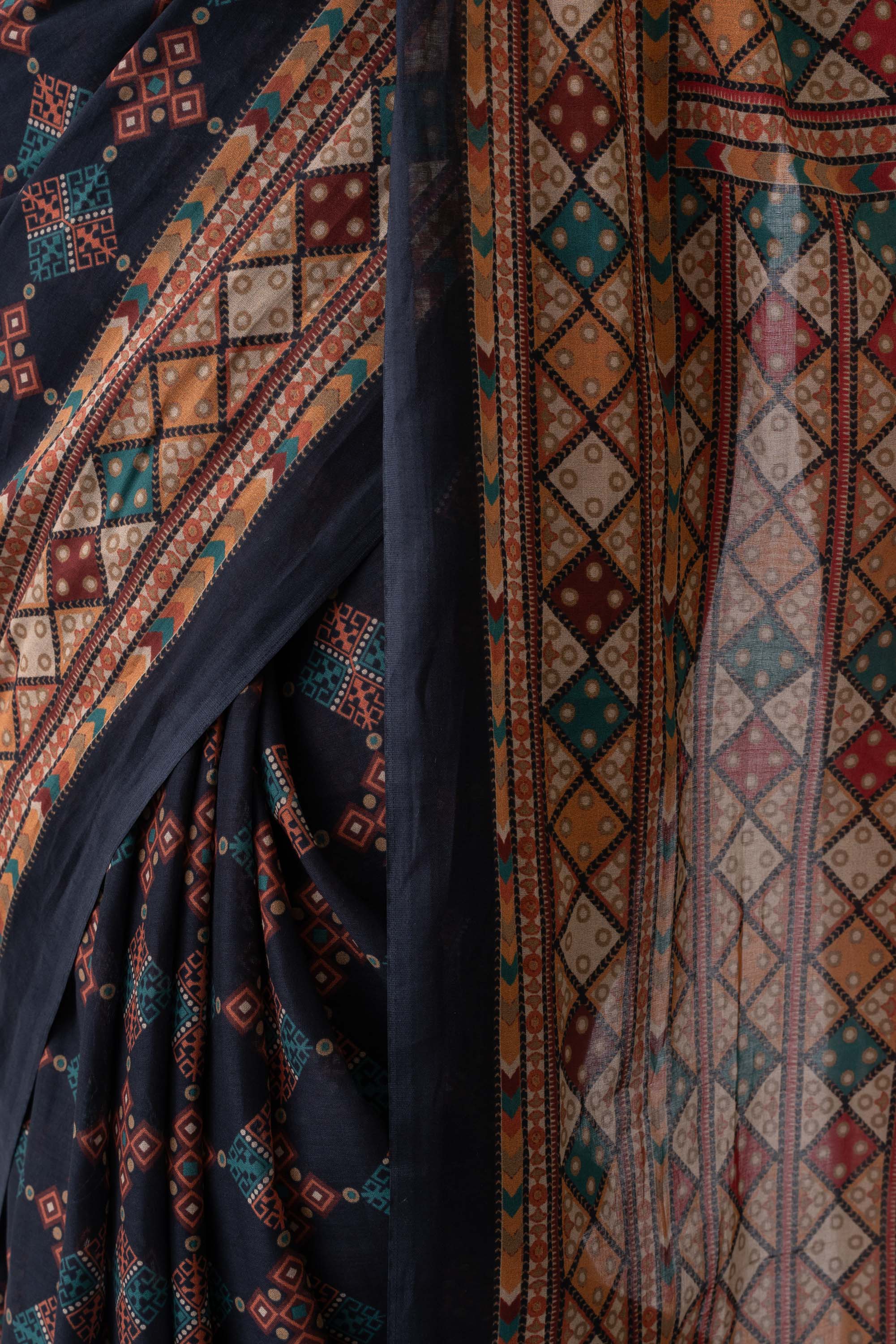 Digital Printed Cotton Saree - Image 5