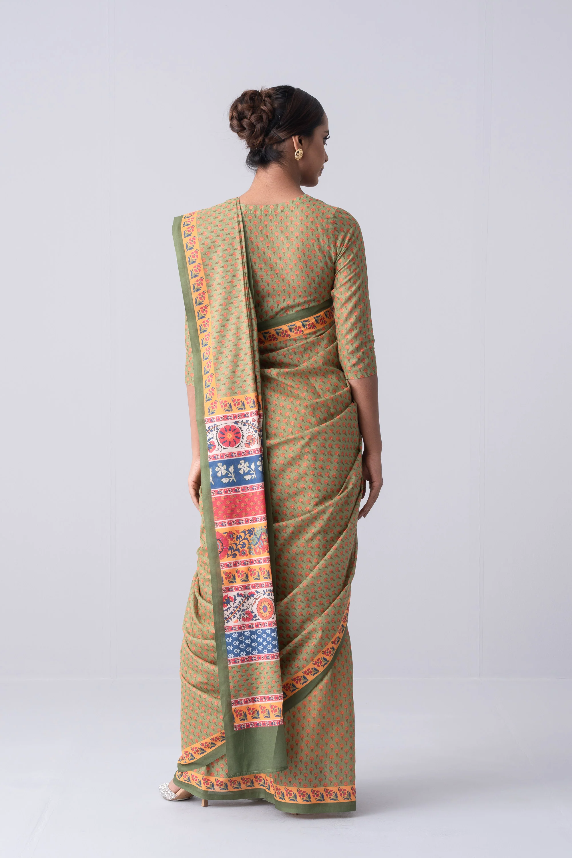 Printed Cotton Saree - Image 11