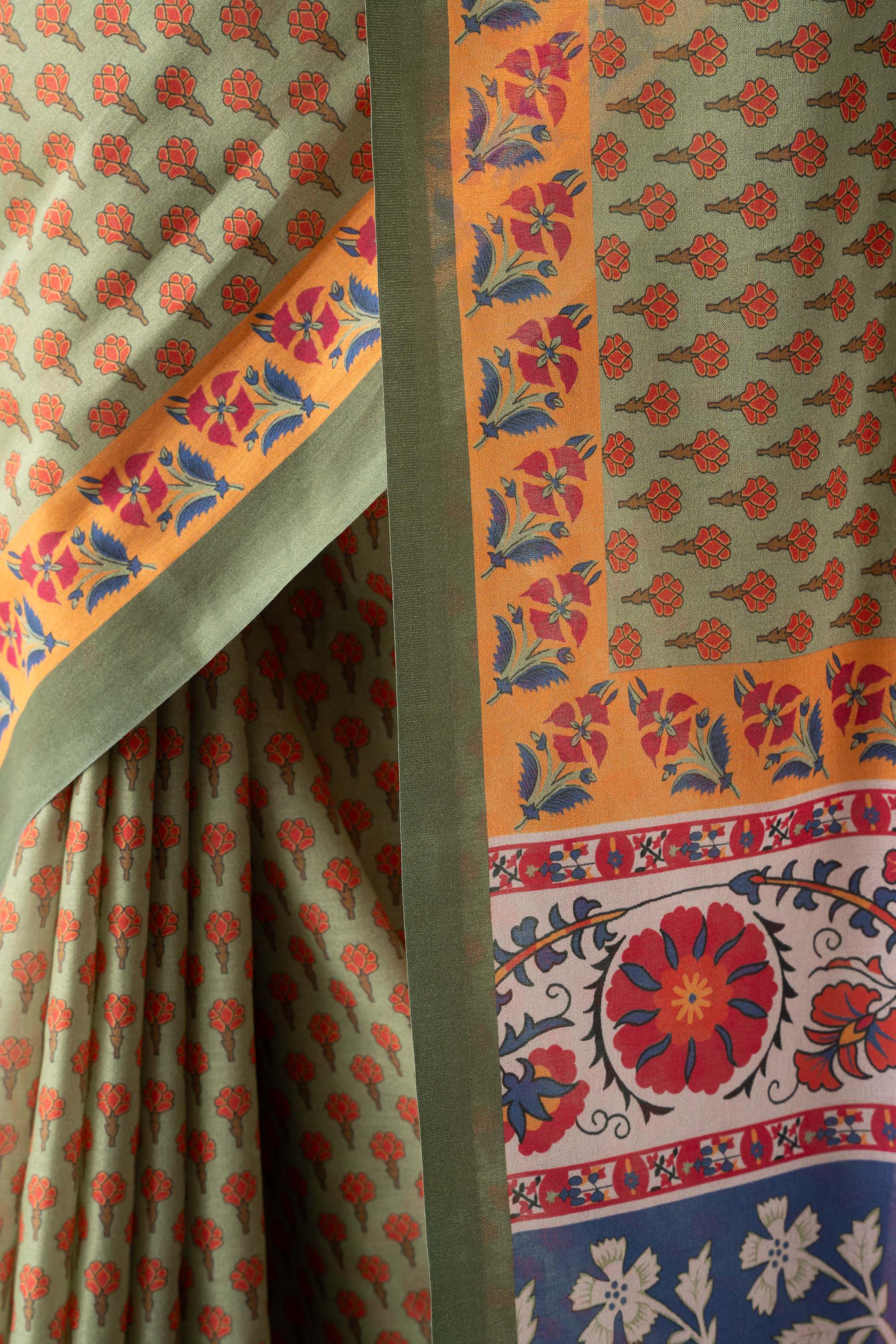 Printed Cotton Saree - Image 12