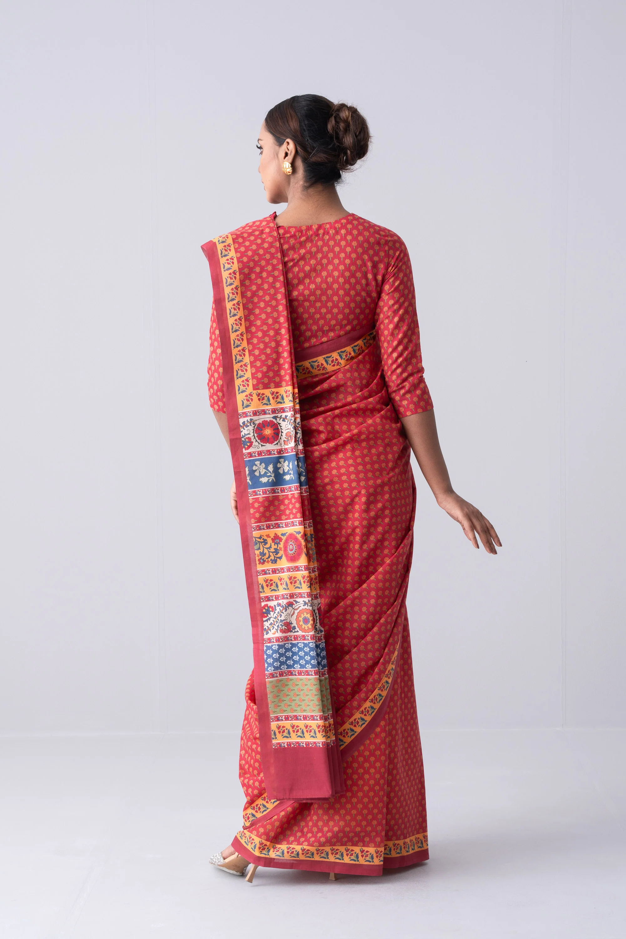Printed Cotton Saree - Image 5
