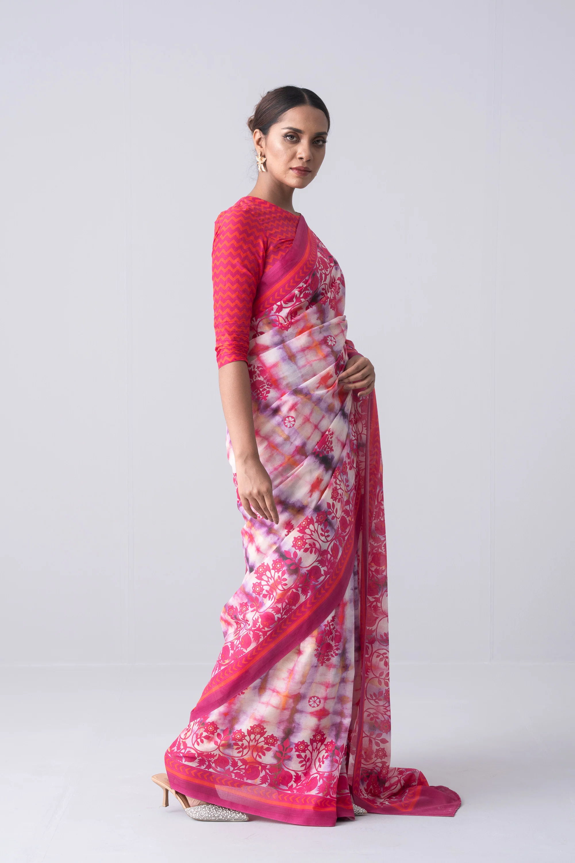Printed Cotton Saree - Image 10