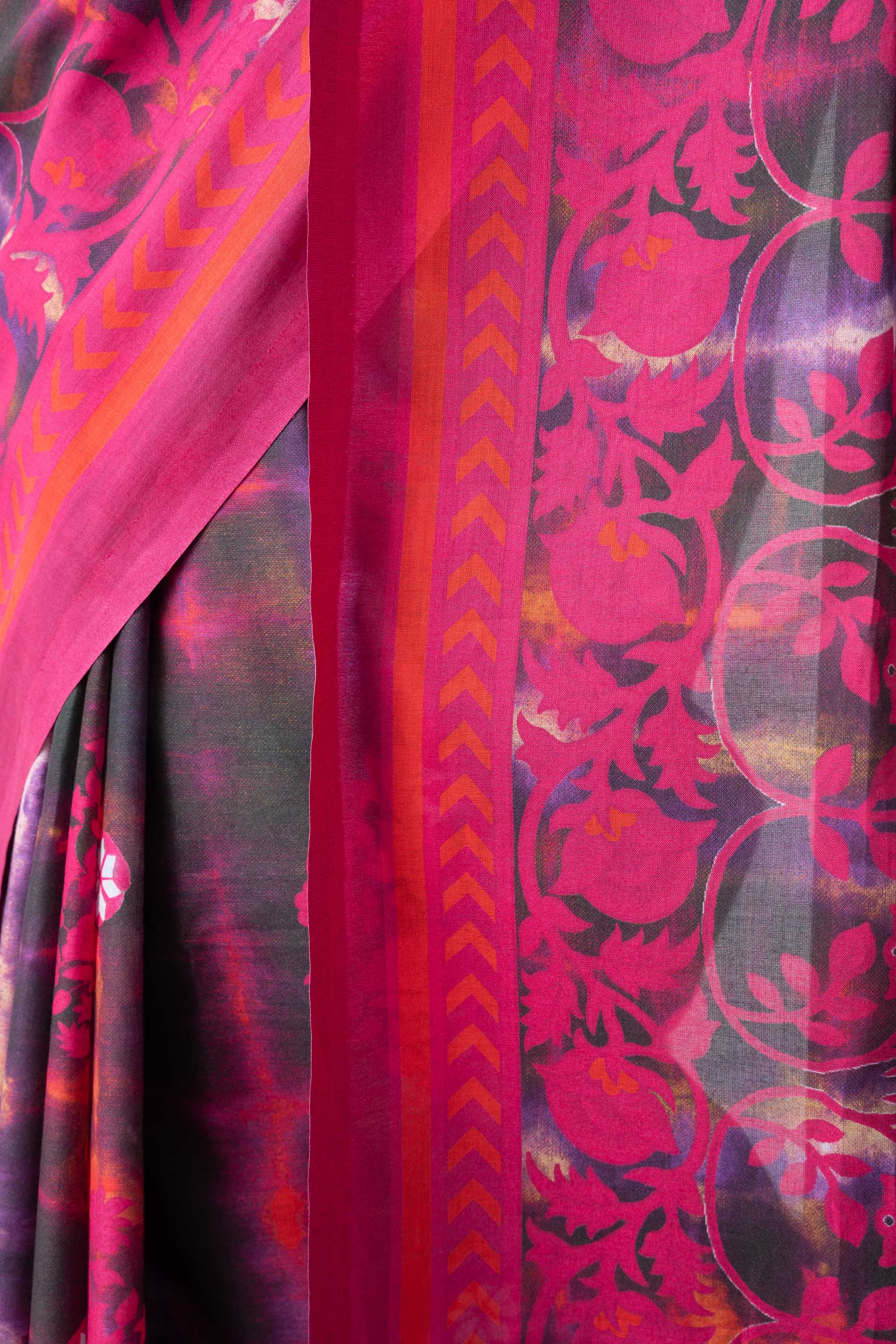 Printed Cotton Saree - Image 6