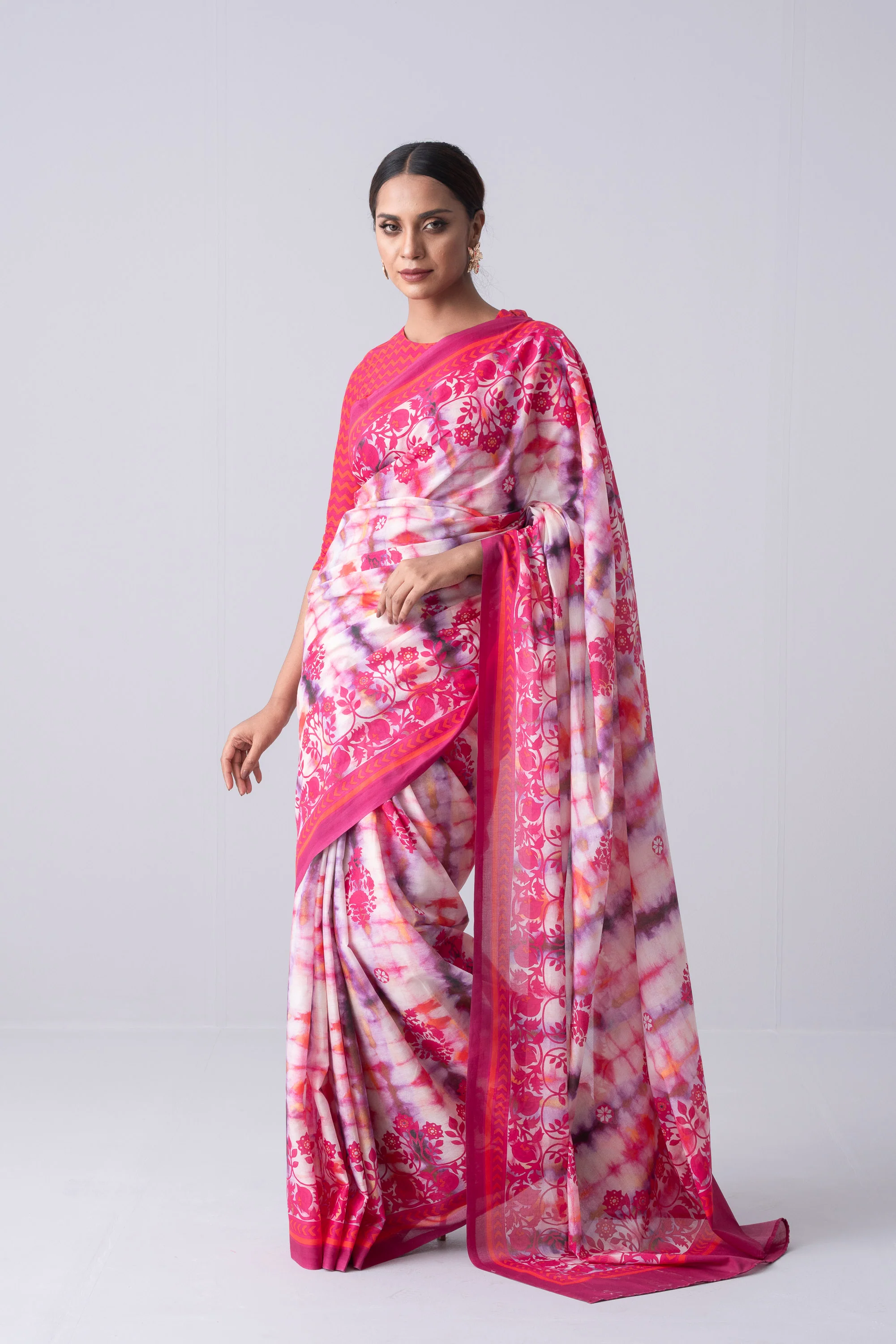 Printed Cotton Saree - Image 7