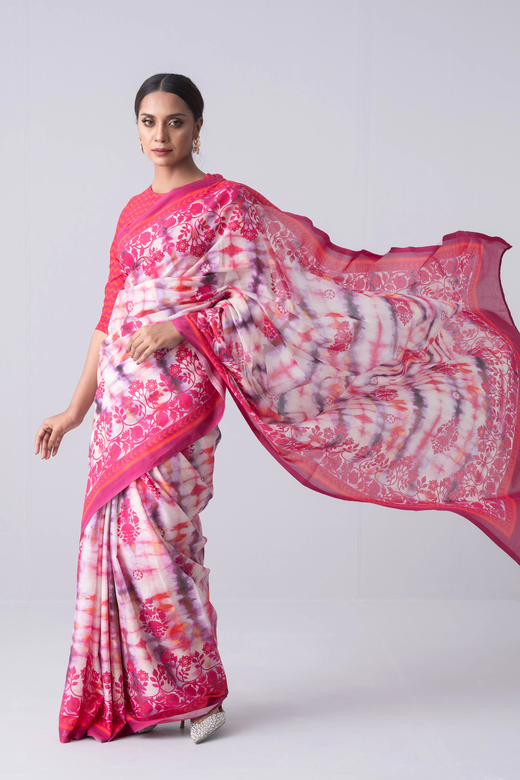 Printed Cotton Saree - Image 8