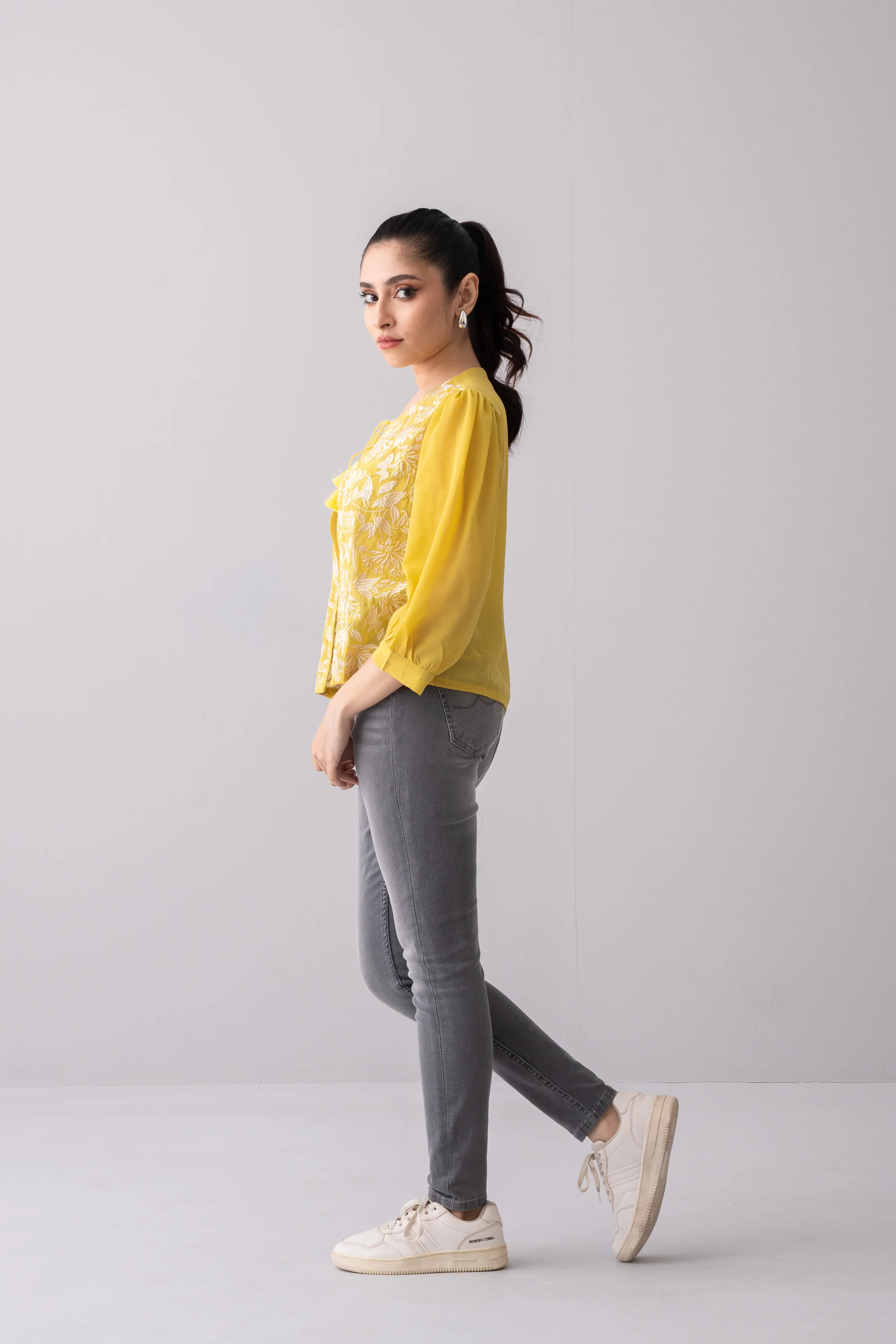 Regular Fit Georgette Bolero Top - Image 9