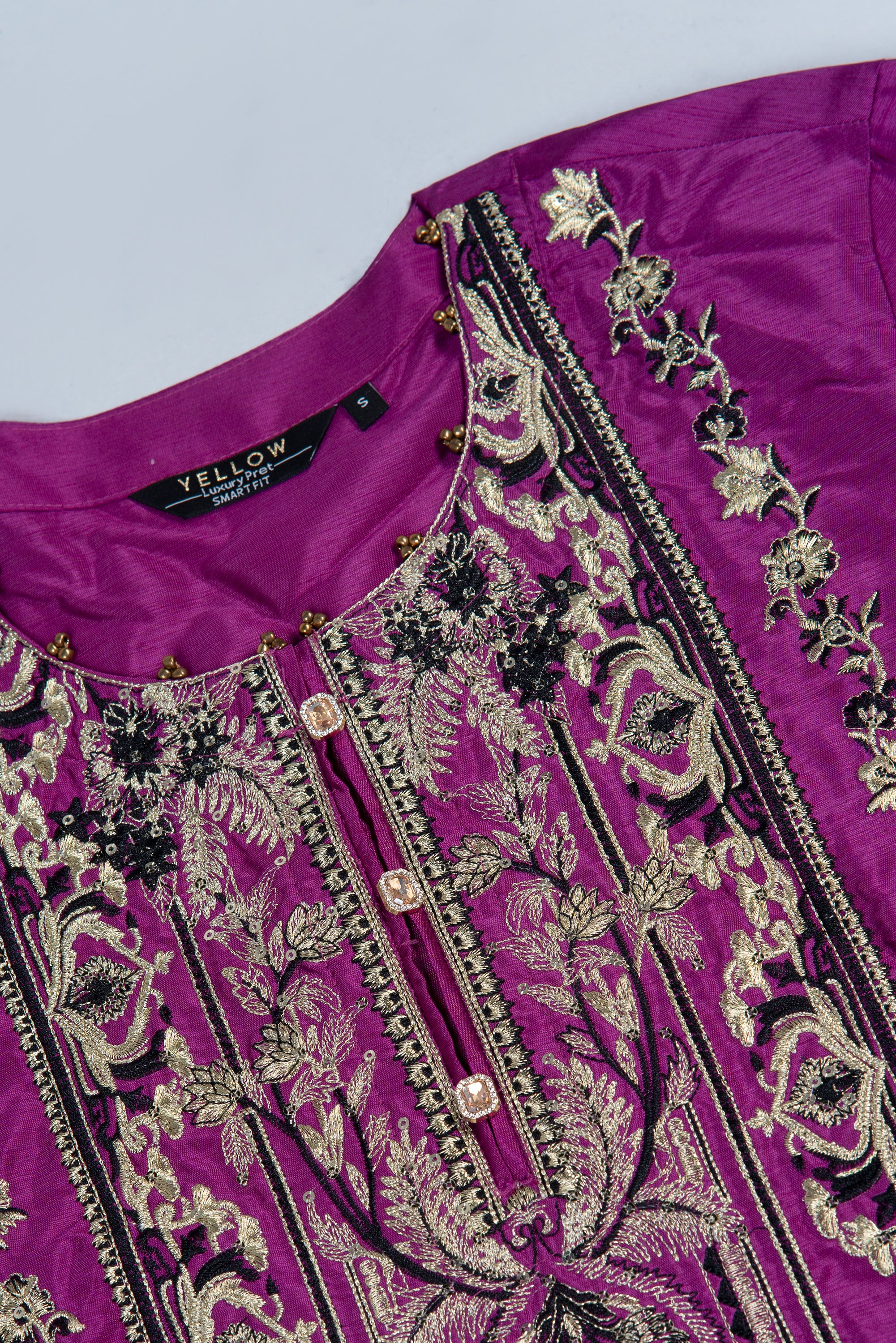 Smart Fit Embroidered Formal Two-Piece Ethnic Set with Organza Dupatta - Image 19