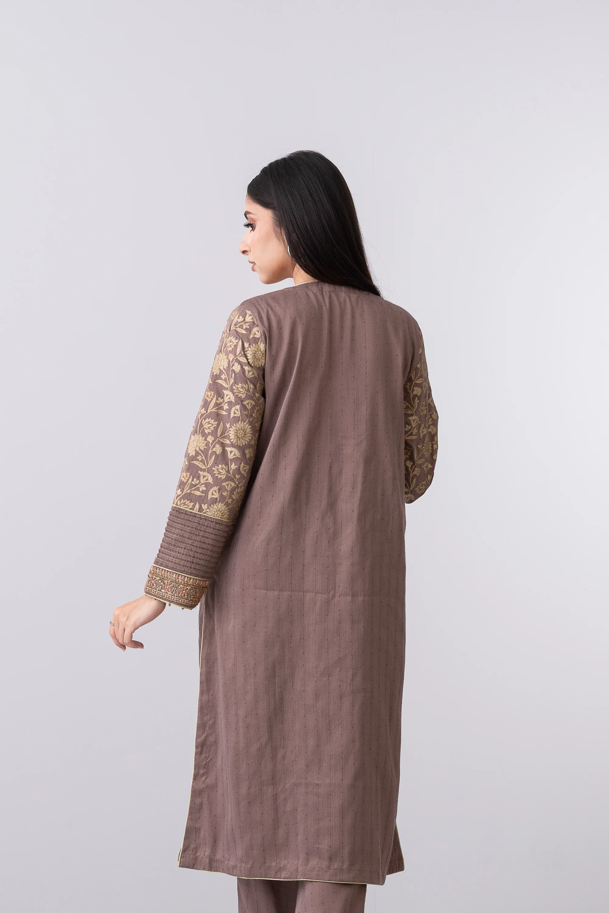 Smart Fit Embroidered Three-Piece Formal Ethnic Set - Image 5
