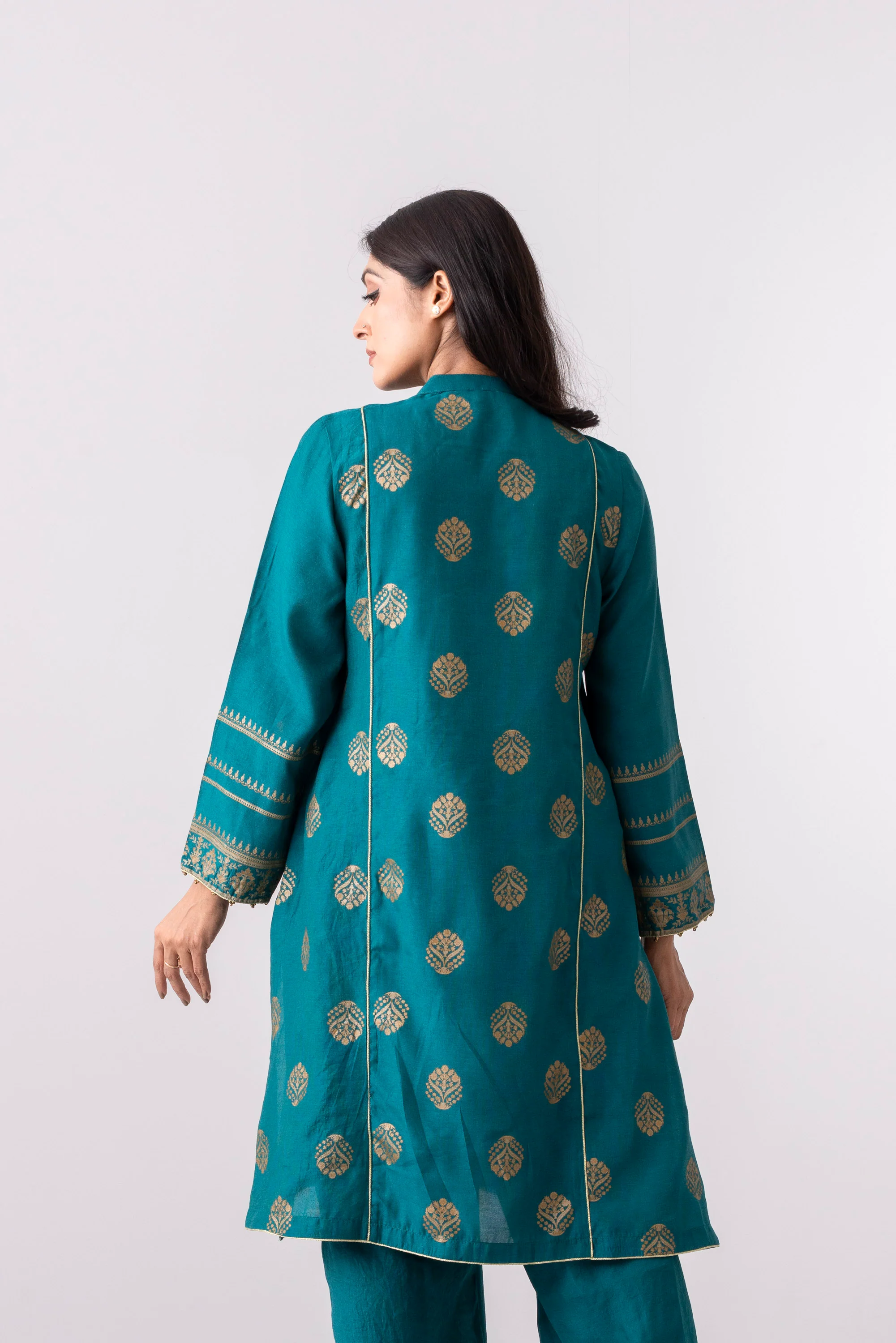 Smart Fit Embroidered Three-Piece Ethnic Set - Image 4