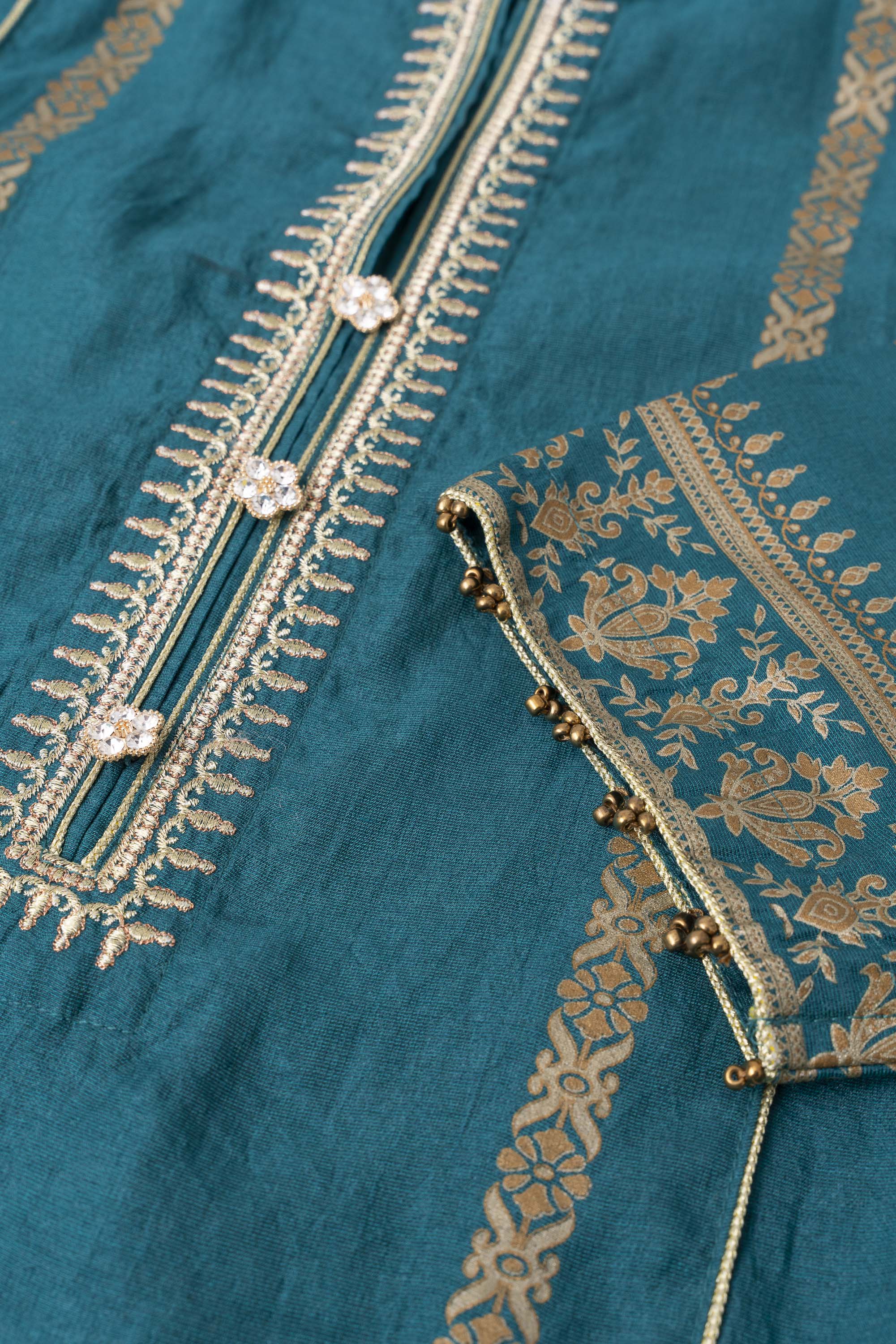 Smart Fit Embroidered Three-Piece Ethnic Set - Image 6