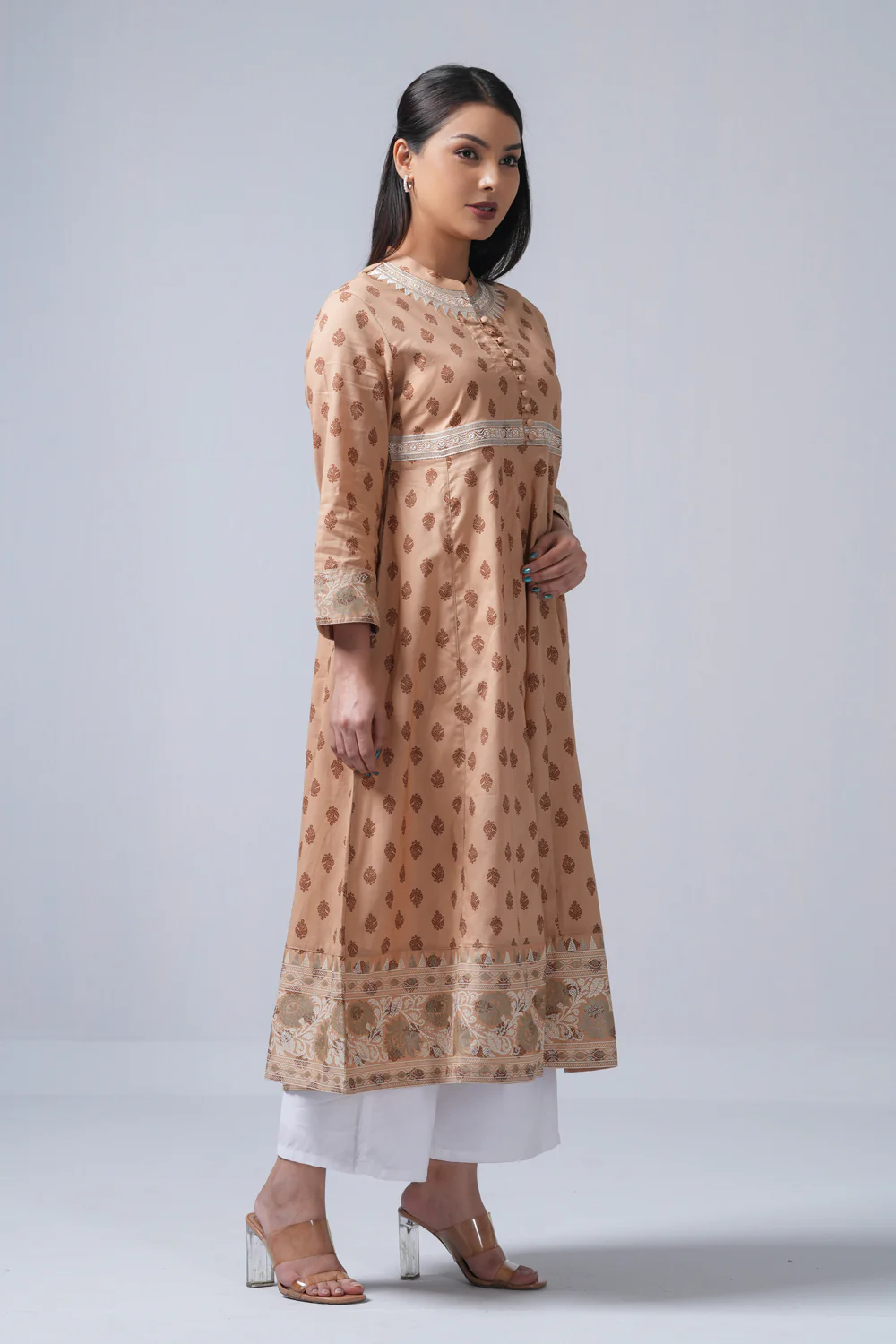 Smart Fit Long-Length Ethnic Kurta - Image 3