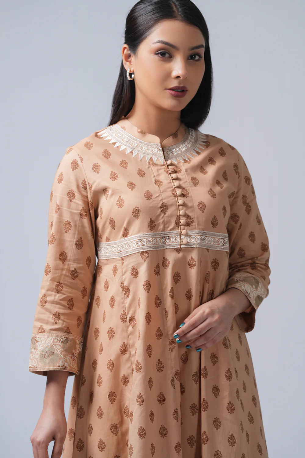 Smart Fit Long-Length Ethnic Kurta - Image 5