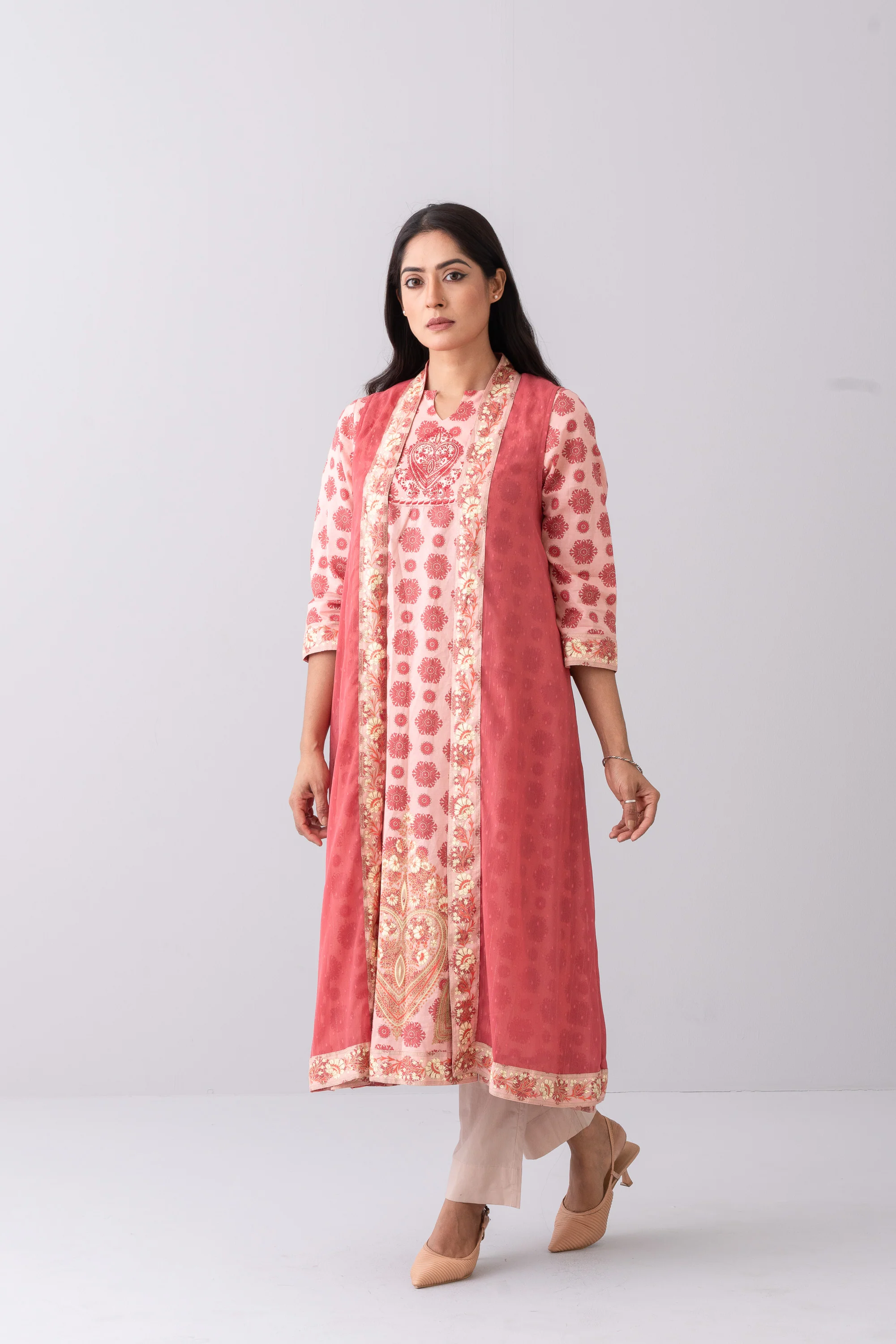 Long-Length Double-Layered Smart Fit Kurta - Image 6