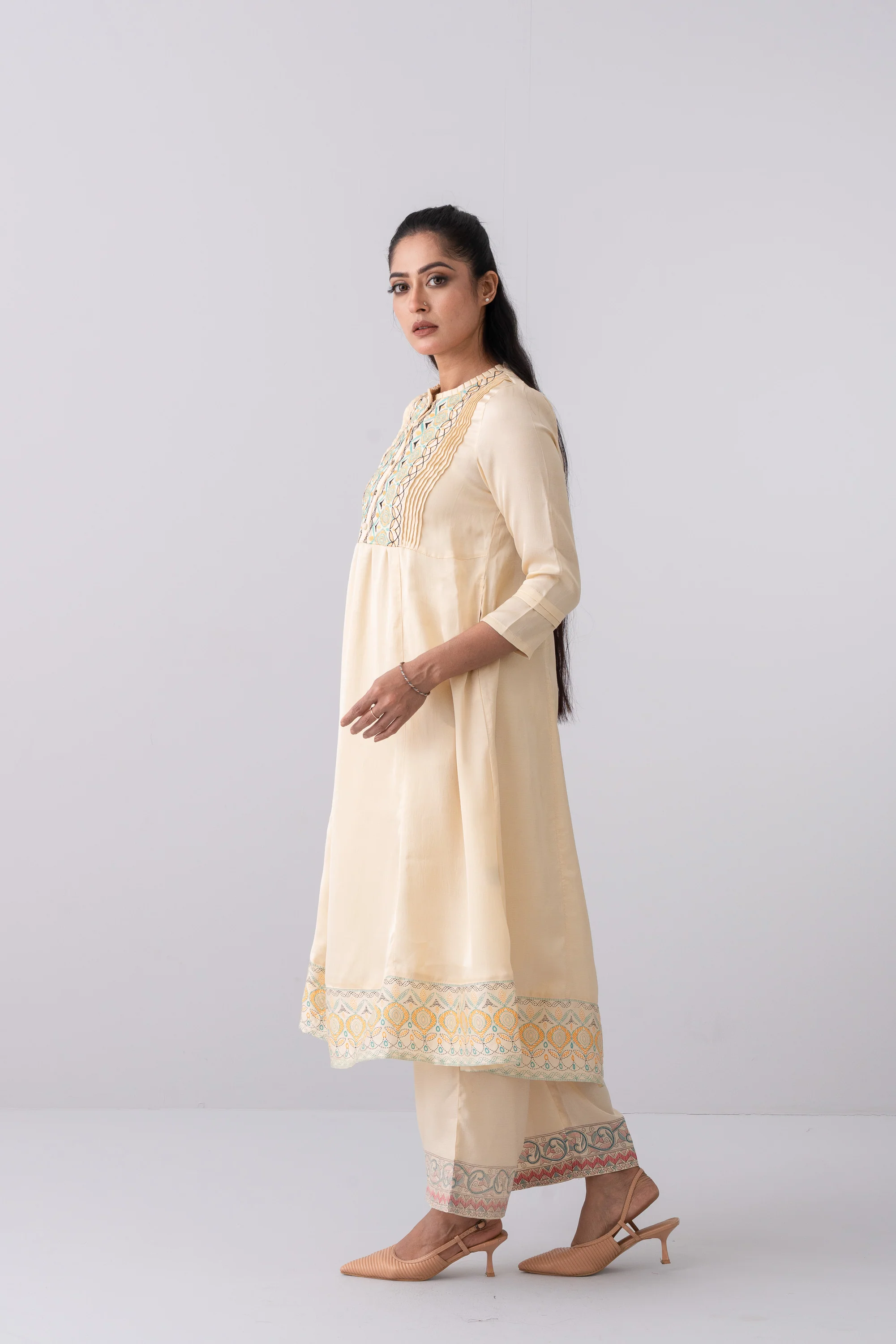Smart Fit Long-Length Ethnic Kurta - Image 3