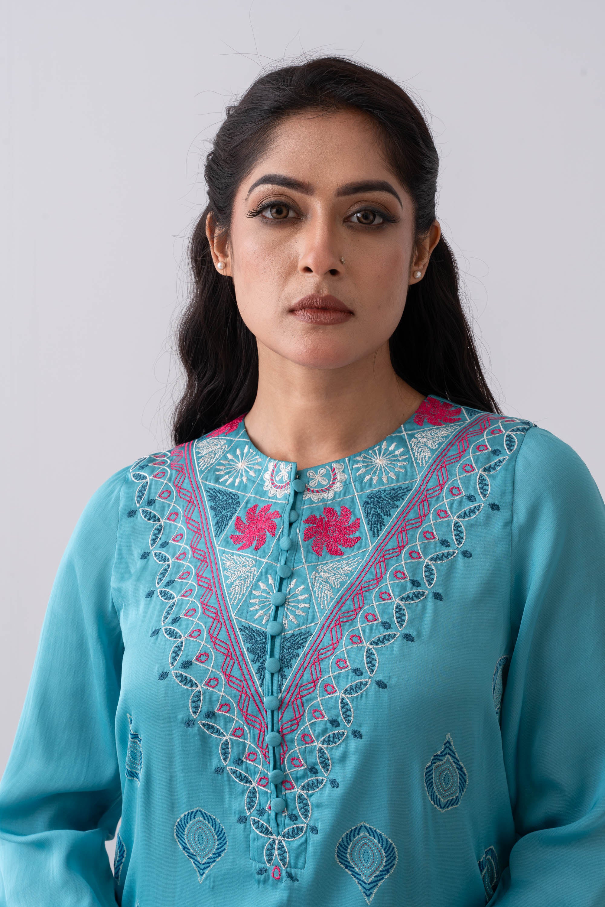 Smart Fit Embroidered Ethnic Kurta - Image 5