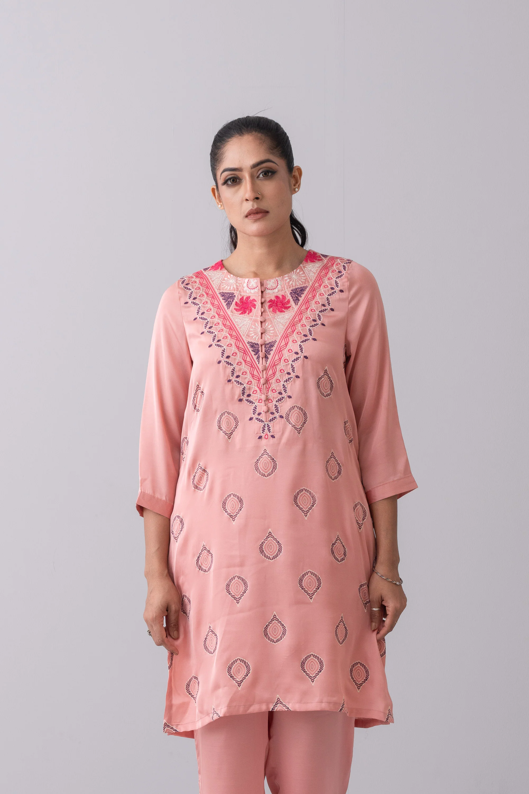 Smart Fit Embroidered Ethnic Kurta - Image 7