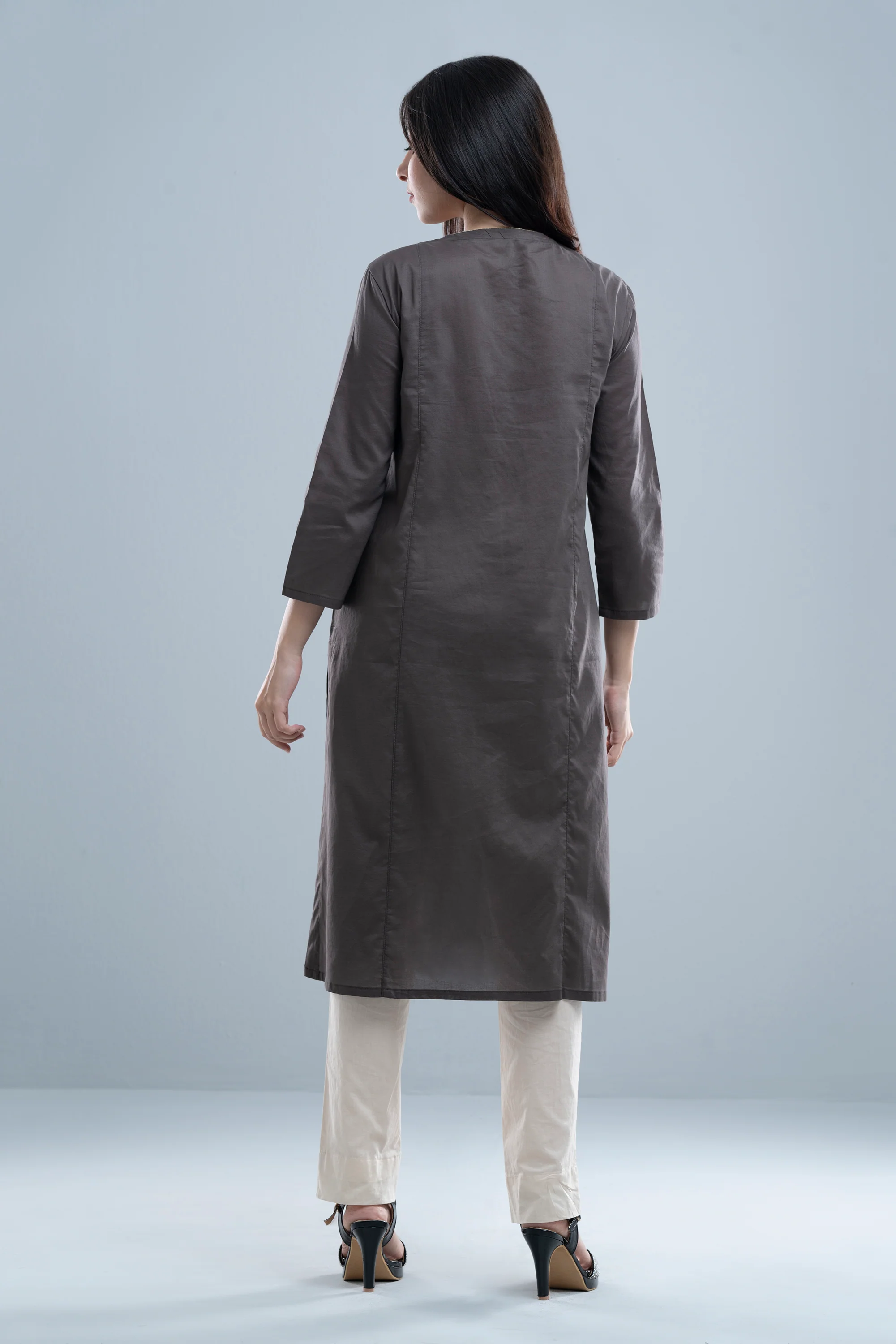 Smart Fit Embroidered Ethnic Kurta - Image 12