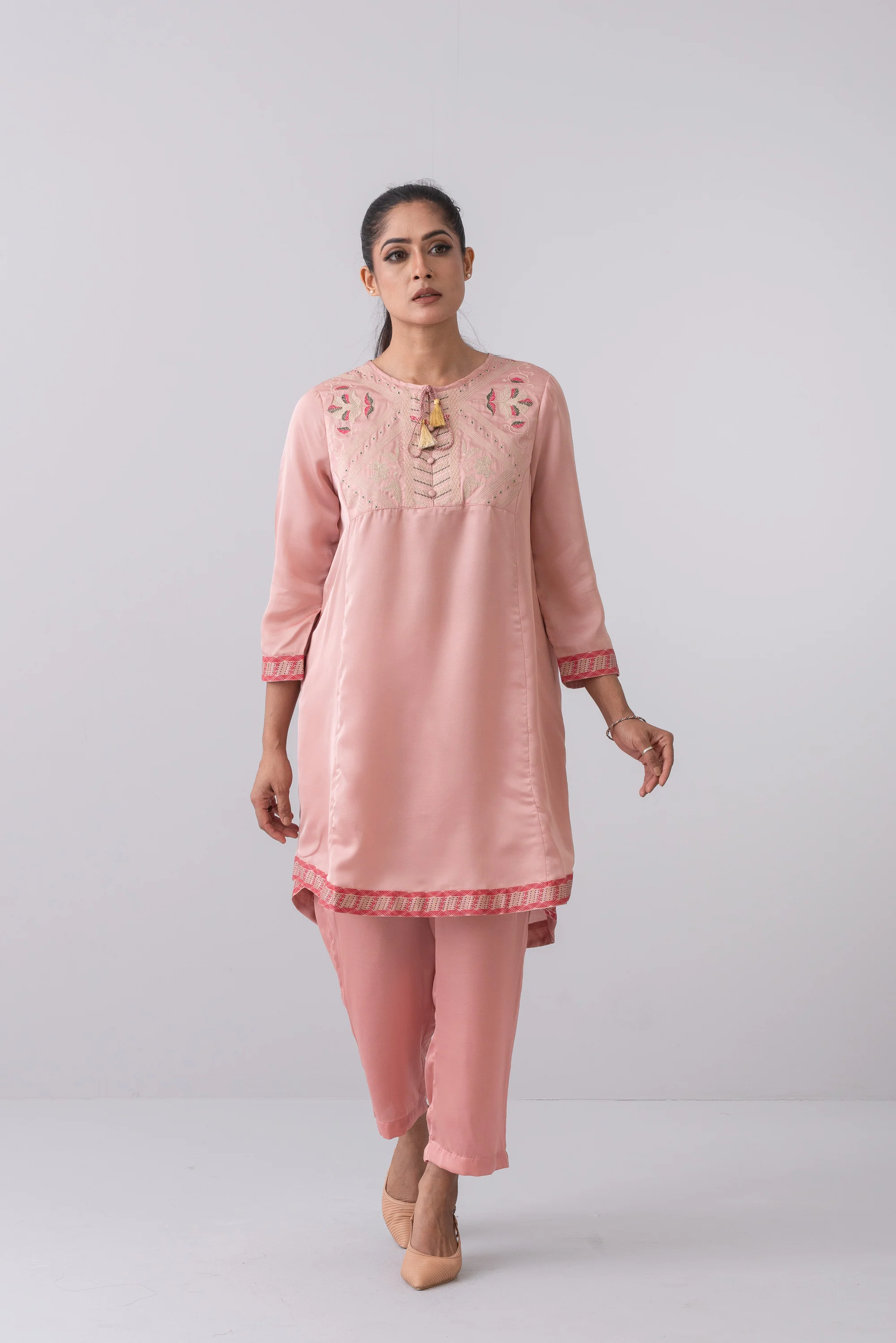 Smart Fit Short-Length Silk Ethnic Kurti - Image 6