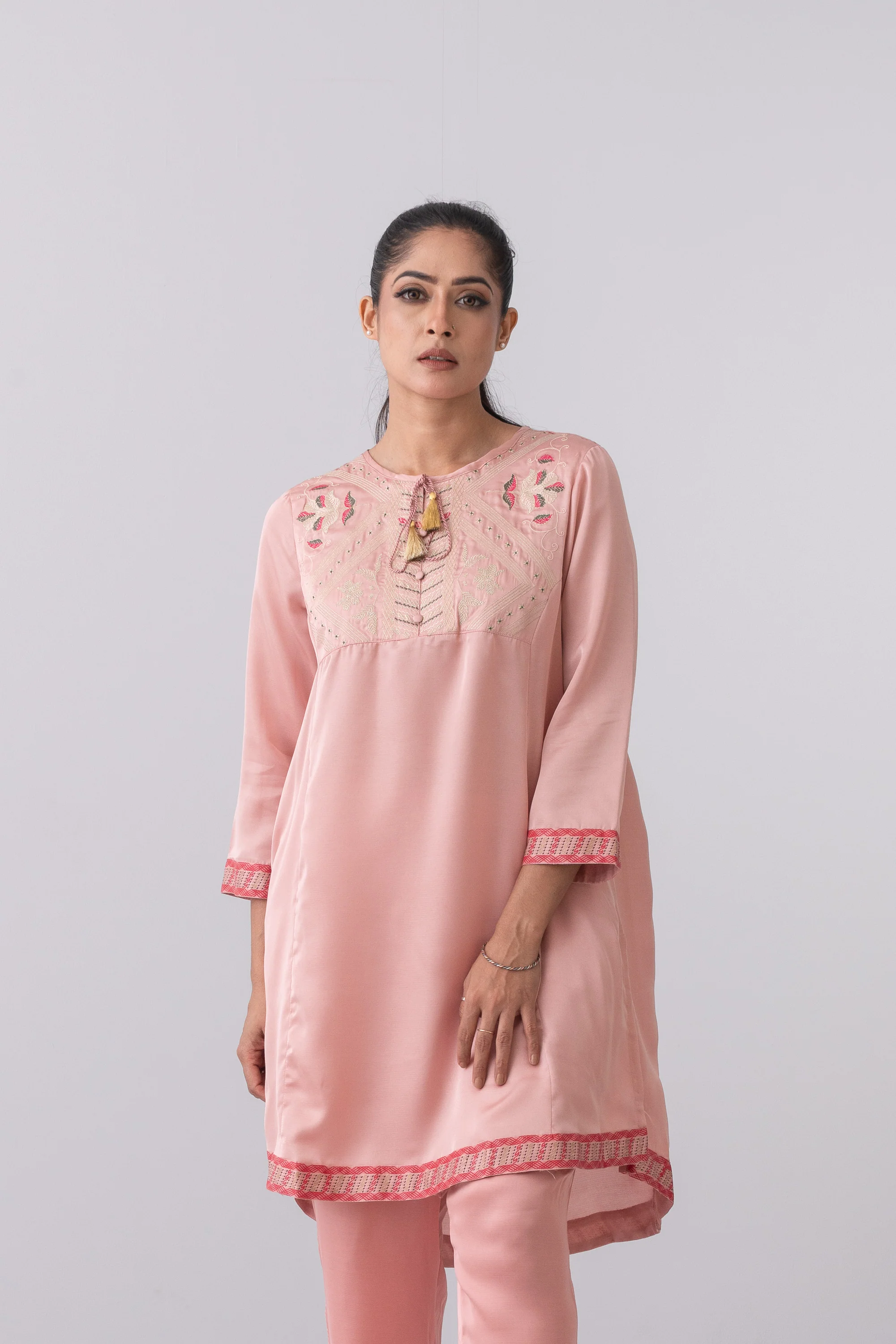 Smart Fit Short-Length Silk Ethnic Kurti - Image 7