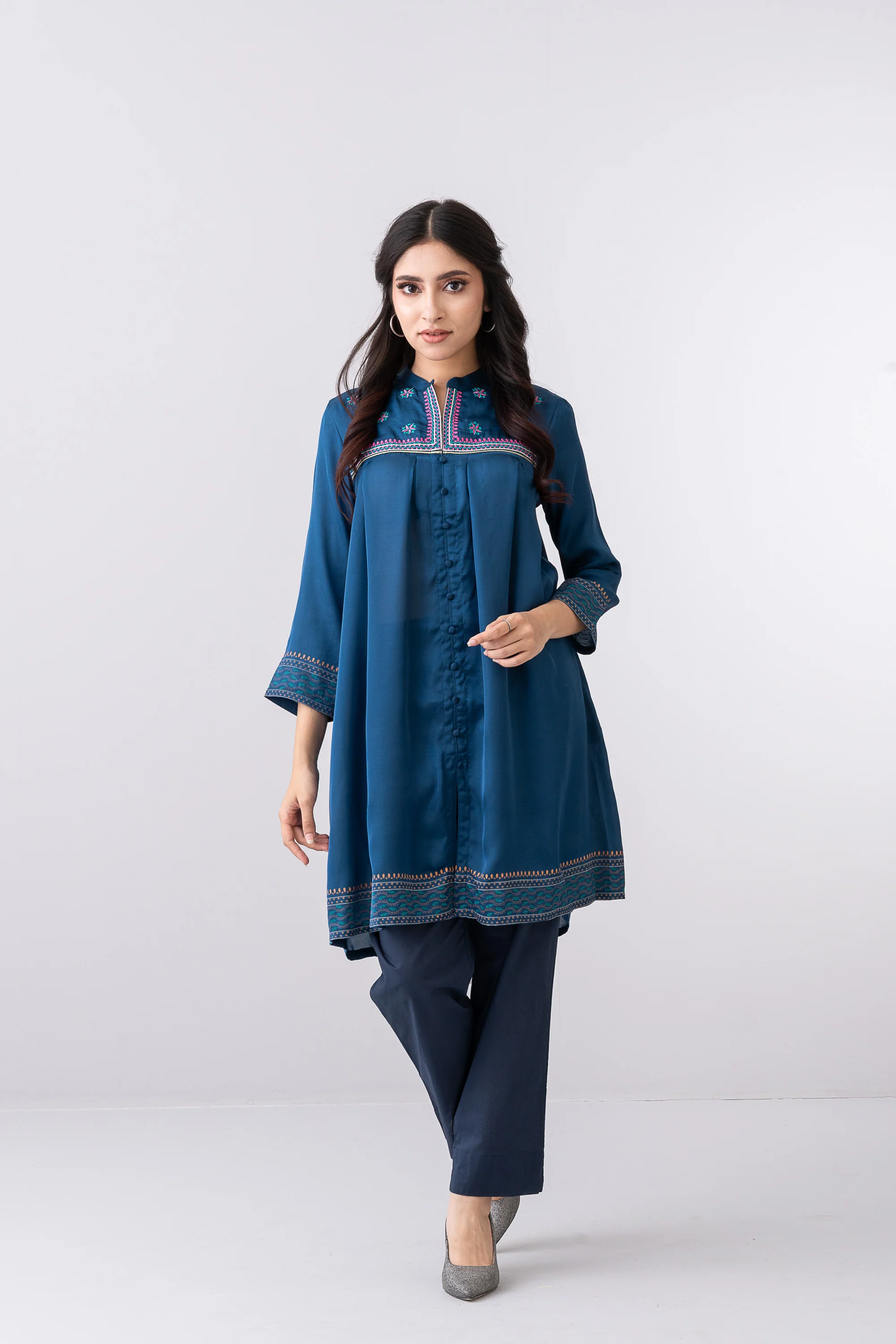 Smart Fit Embroidered Ethnic Kurti - Image 6