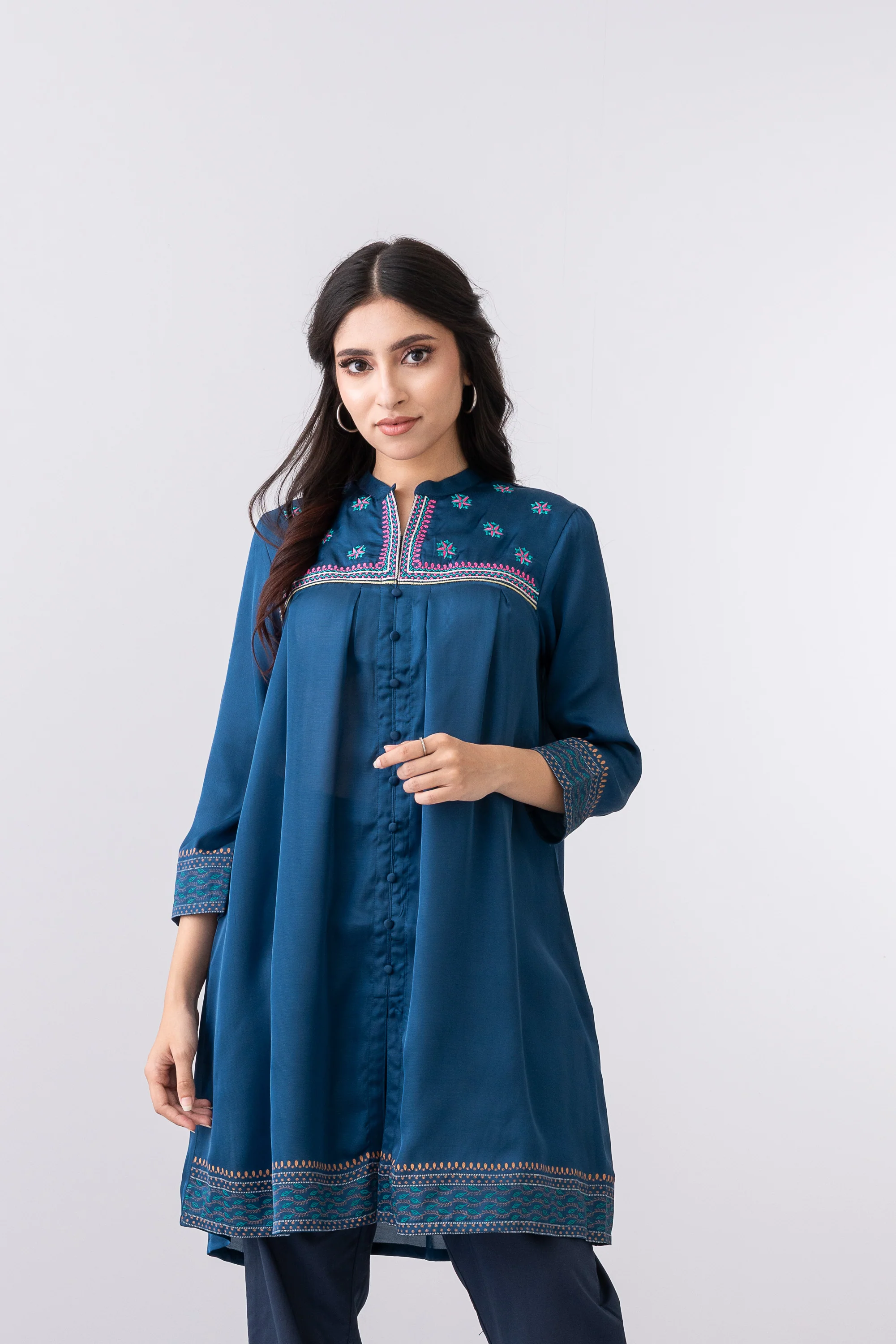 Smart Fit Embroidered Ethnic Kurti - Image 7