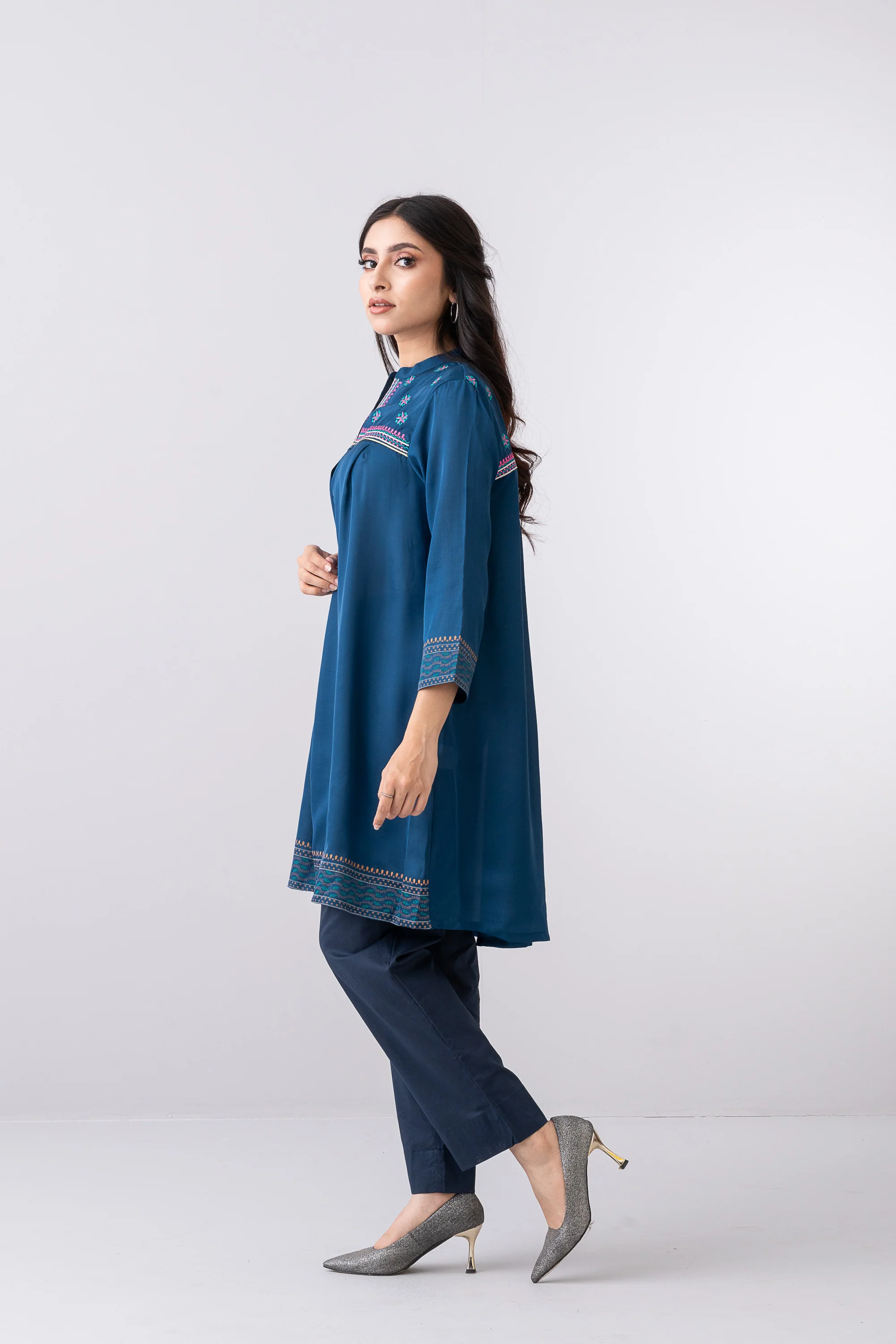 Smart Fit Embroidered Ethnic Kurti - Image 8