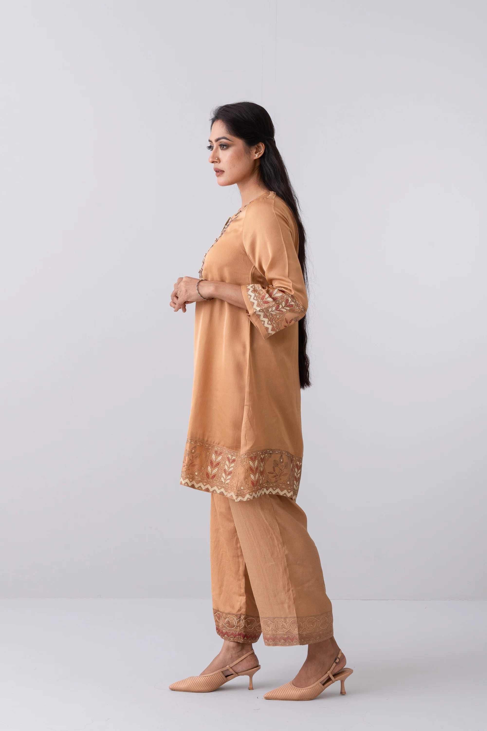 Smart Fit Embroidered Ethnic Kurti - Image 3